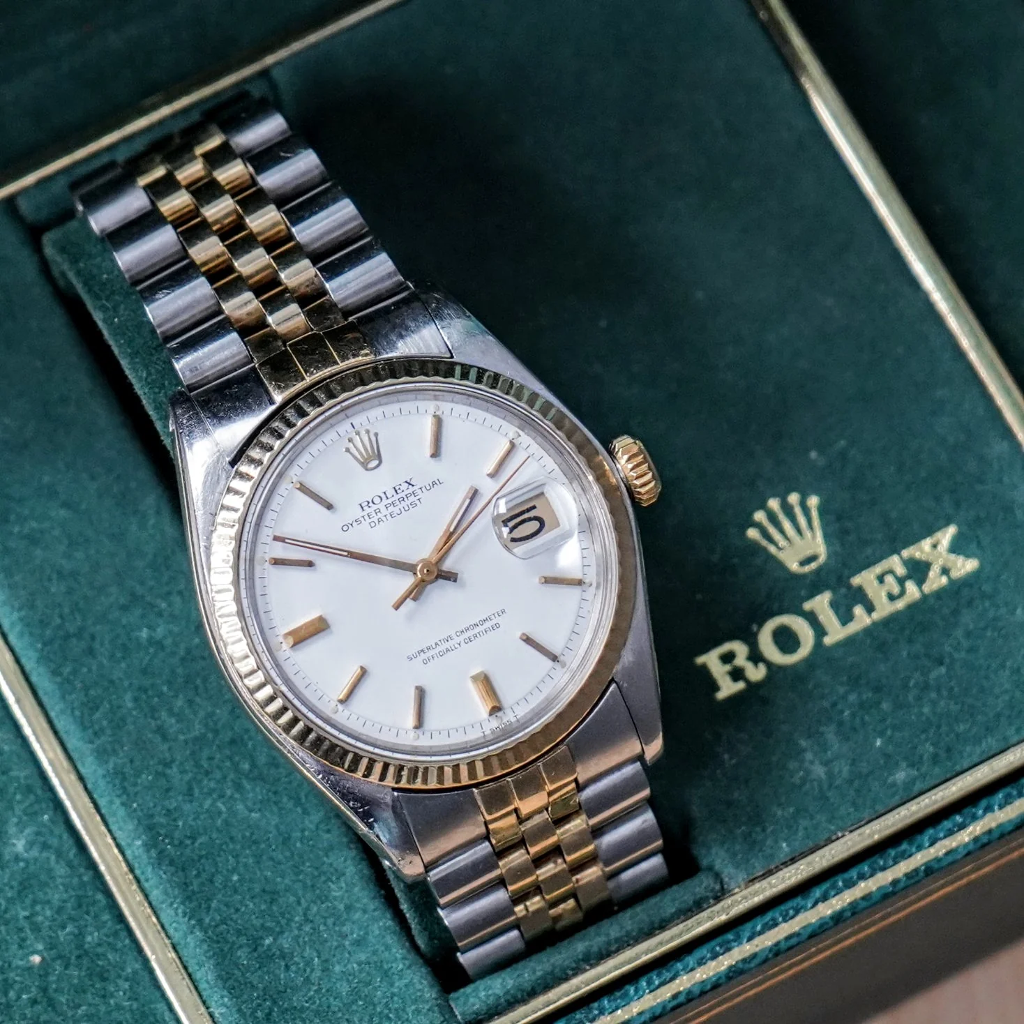 1974 ROLEX Datejust 36 Watch Ref. 1601 Oyster Perpetual Two-Tone Case & Jubilee Bracelet - IN BOX! - Image 13