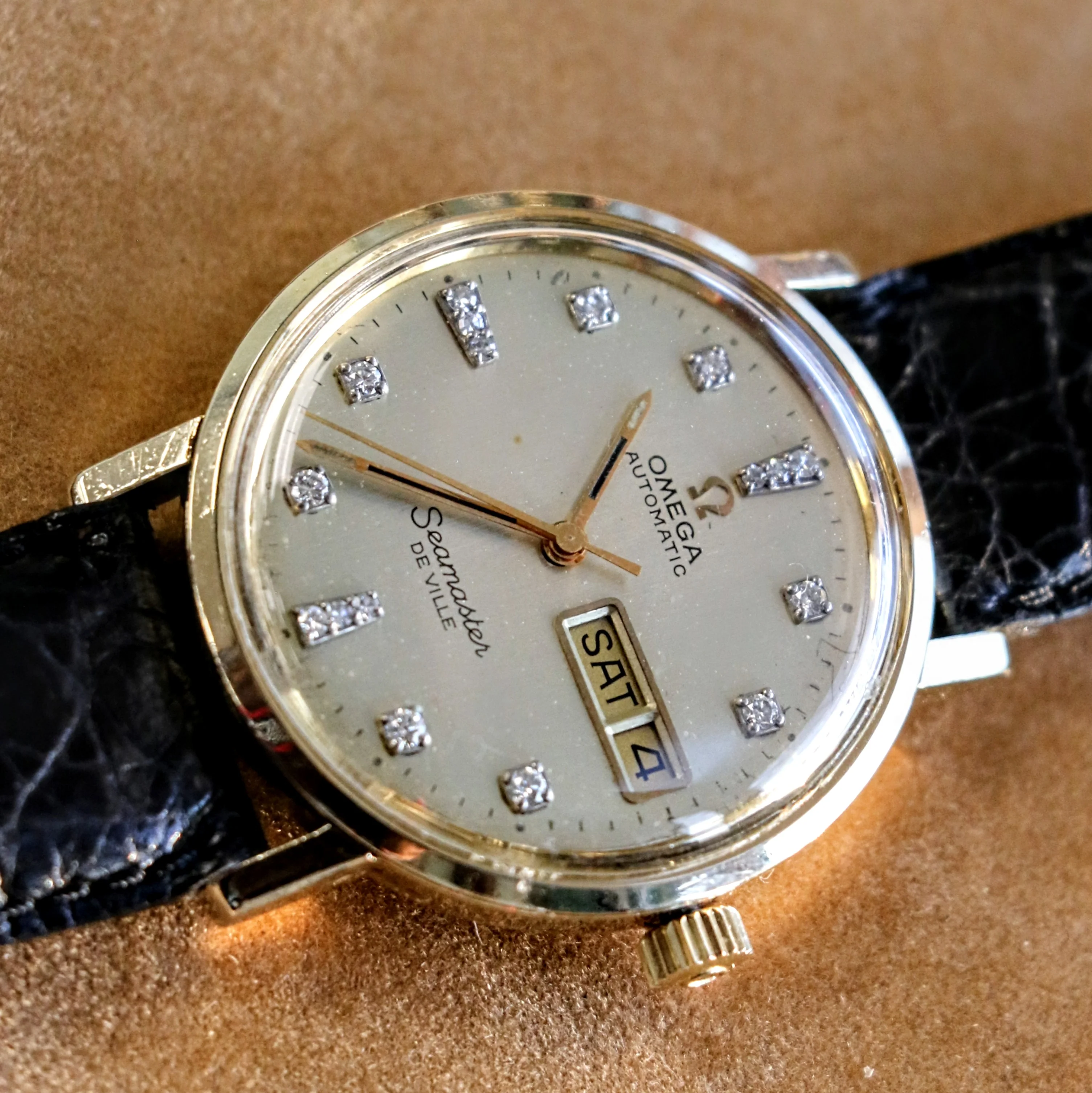 1975 OMEGA Seamaster De Ville Automatic Watch Ref. C6336 Diamond Dial Cal. 1020 Wristwatch - Image 10