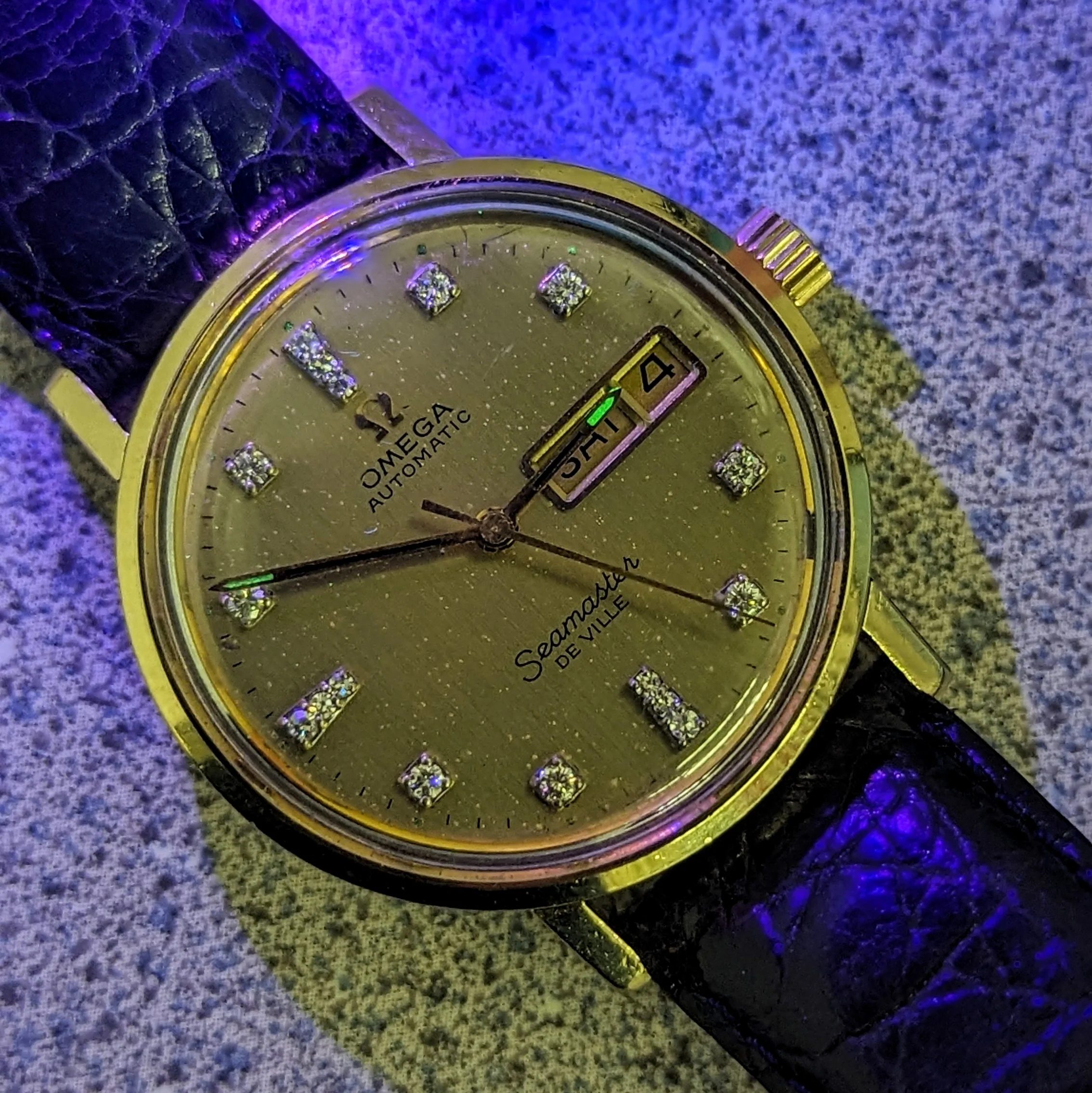 1975 OMEGA Seamaster De Ville Automatic Watch Ref. C6336 Diamond Dial Cal. 1020 Wristwatch - Image 12