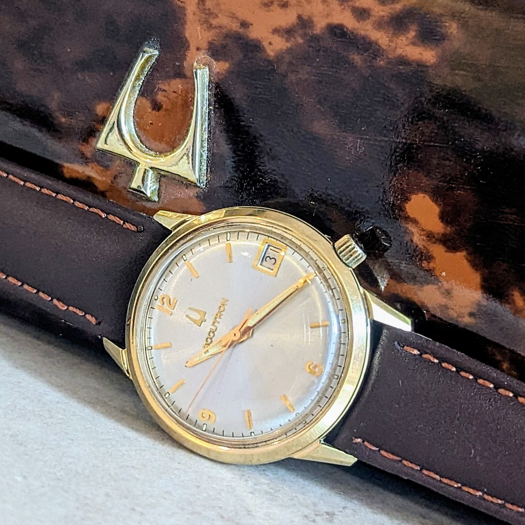 1976 BULOVA Accutron Calendar Watch Tunning Fork 2192.10 Wristwatch - Image 8