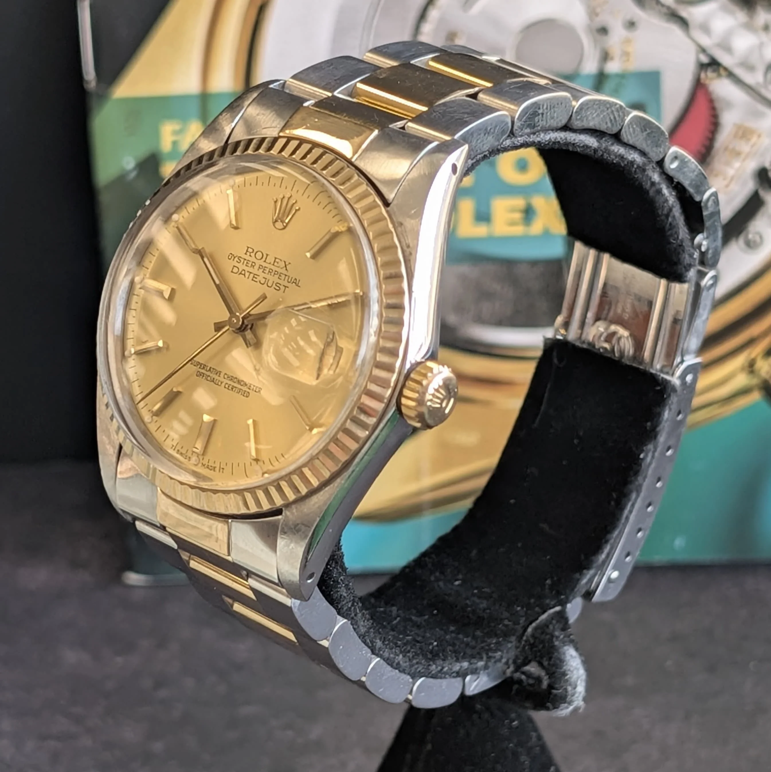 1985 Rolex Datejust 36 Watch 16013 ALL Two-Tone Factory Oyster Bracelet - Service Box & Papers! - Image 6