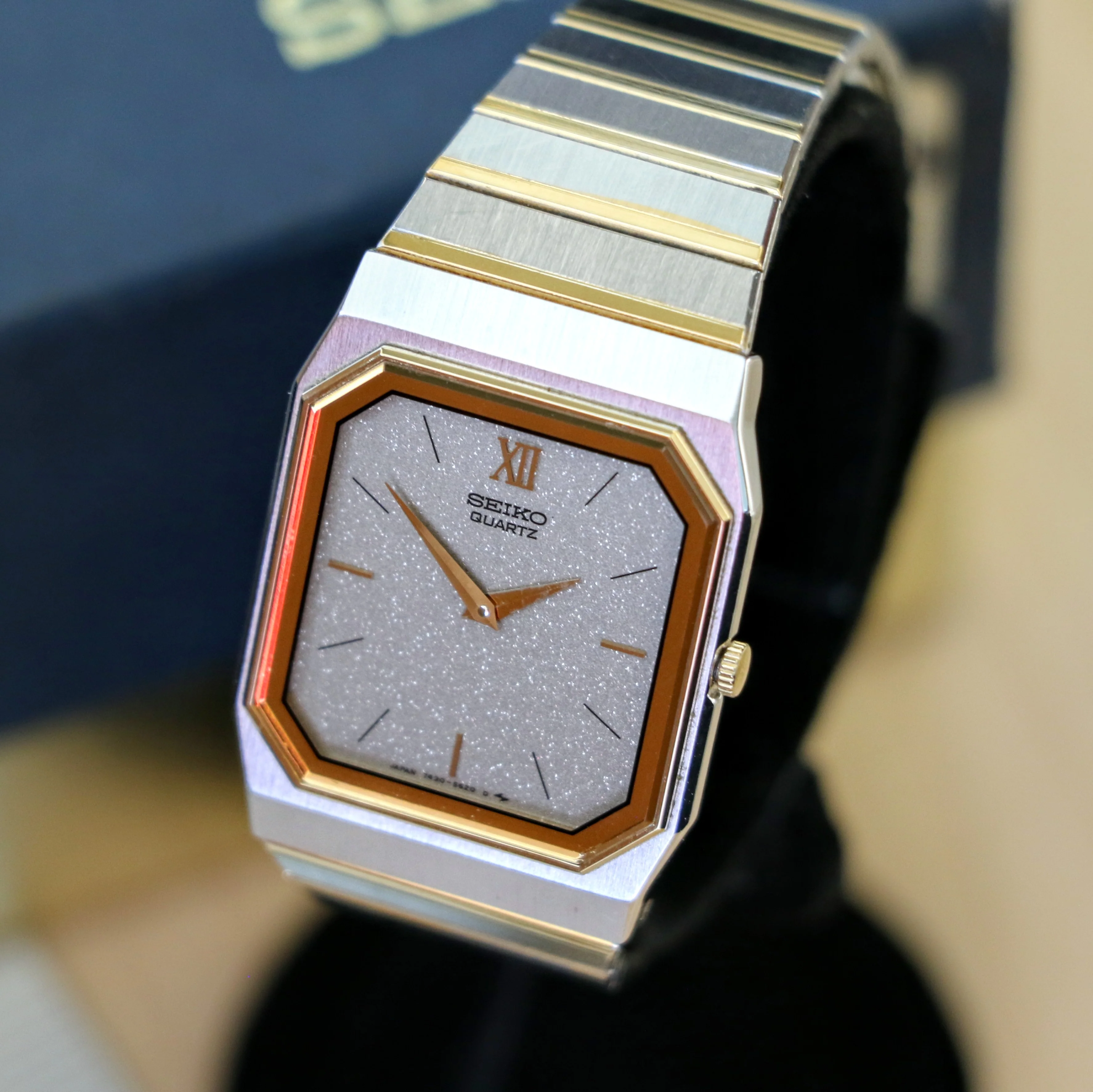 1994 SEIKO Quartz Dress Watch Two-Tone Case & Bracelet "Galaxy" Dial 7430-5359 - IN BOX! - Image 4