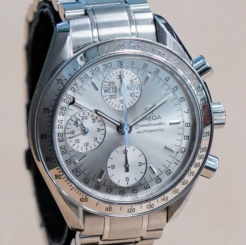 1998 OMEGA Speedmaster Day/Date Automatic Chronograph Watch 3523.30.00 39mm ALL S.S. Wristwatch - Image 3