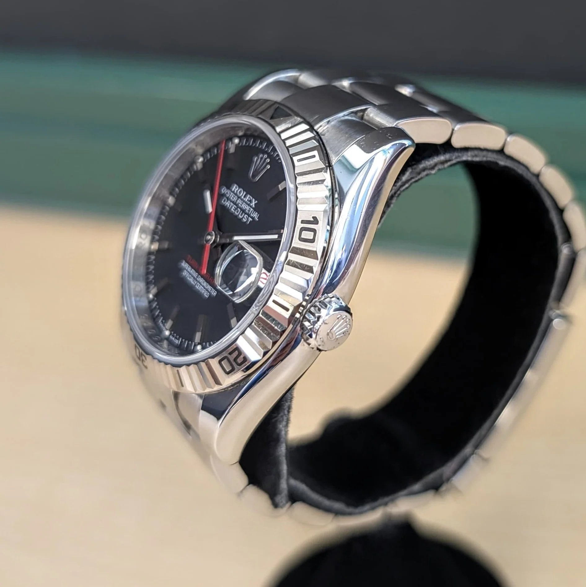 2004 Rolex Datejust Turn-O-Graph Watch 36 116264 Black Dial Oyster Bracelet - Cal. 3135 - Image 7