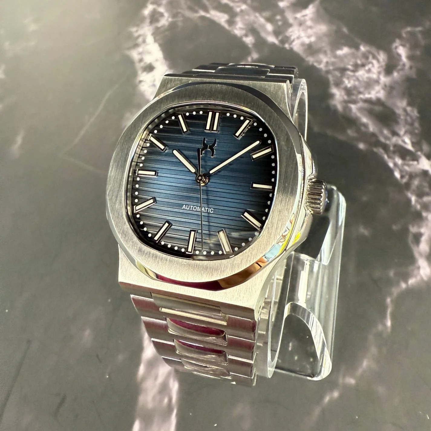 2K WATCH Monte Carlo Automatic 40mm Blue Dial ALL Stainless Steel - Image 4
