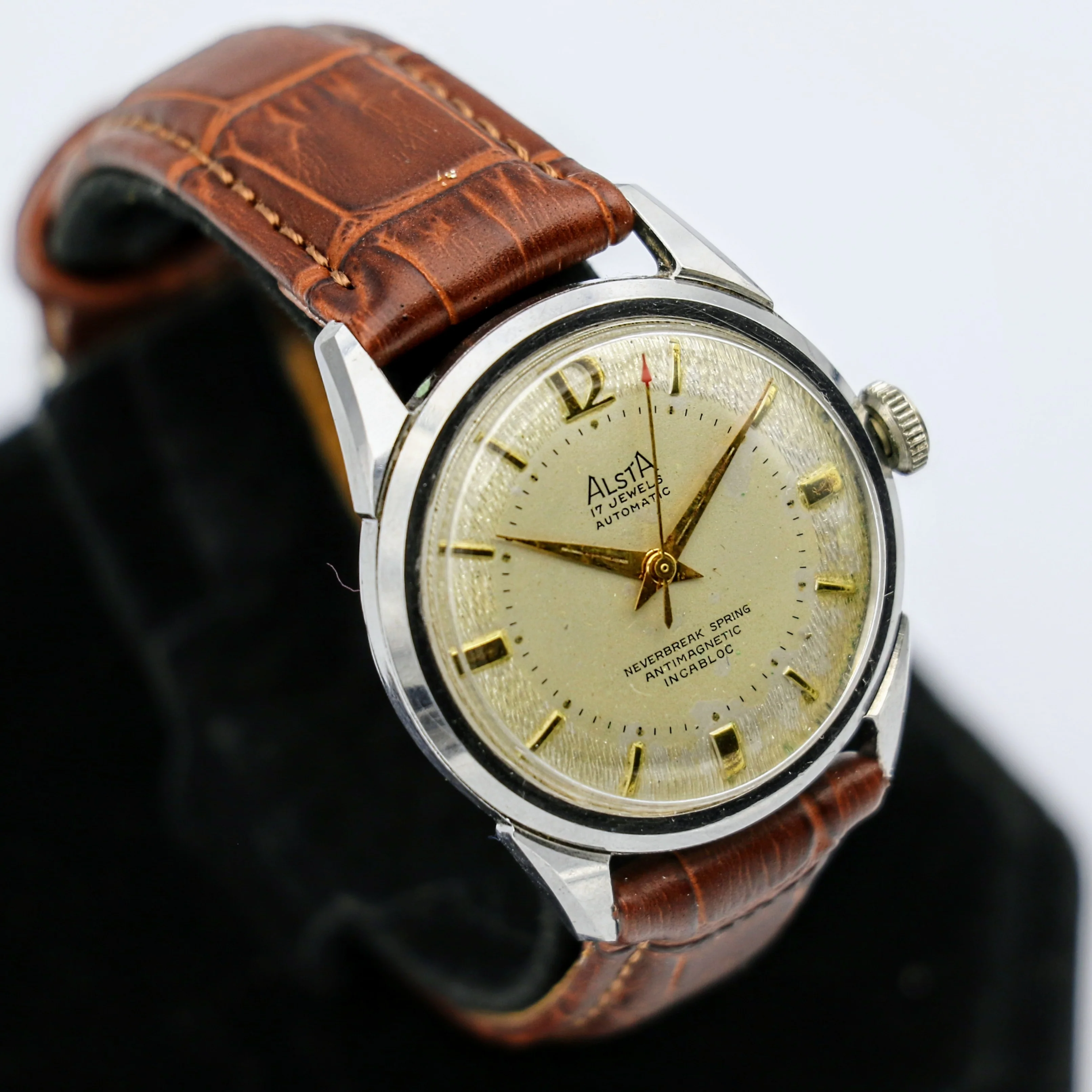 ALSTA Automatic Watch 17 Jewels Cal. HM 1560 Swiss Vintage Wristwatch - Image 3