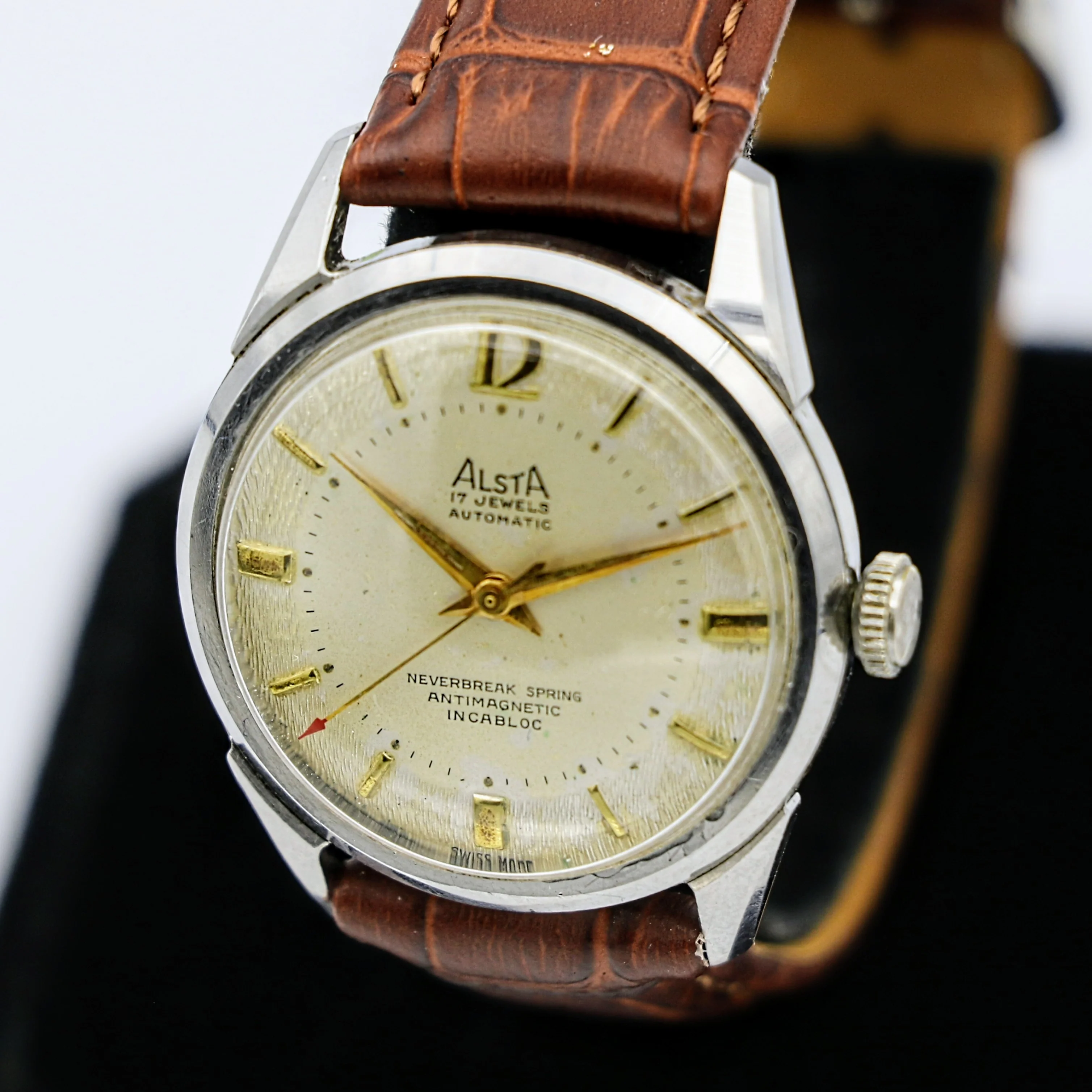 ALSTA Automatic Watch 17 Jewels Cal. HM 1560 Swiss Vintage Wristwatch - Image 4
