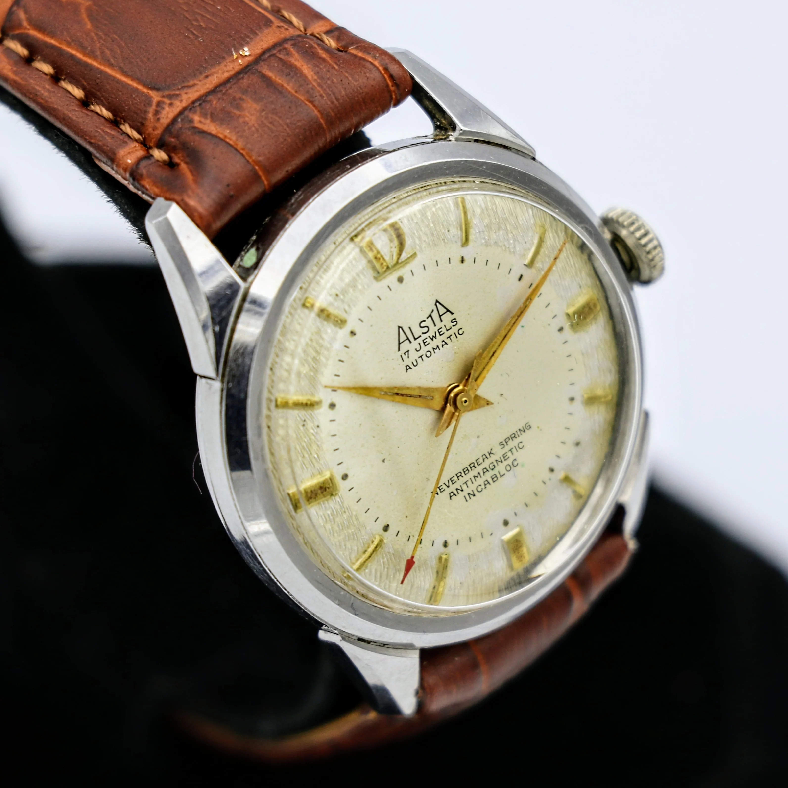 ALSTA Automatic Watch 17 Jewels Cal. HM 1560 Swiss Vintage Wristwatch - Image 5