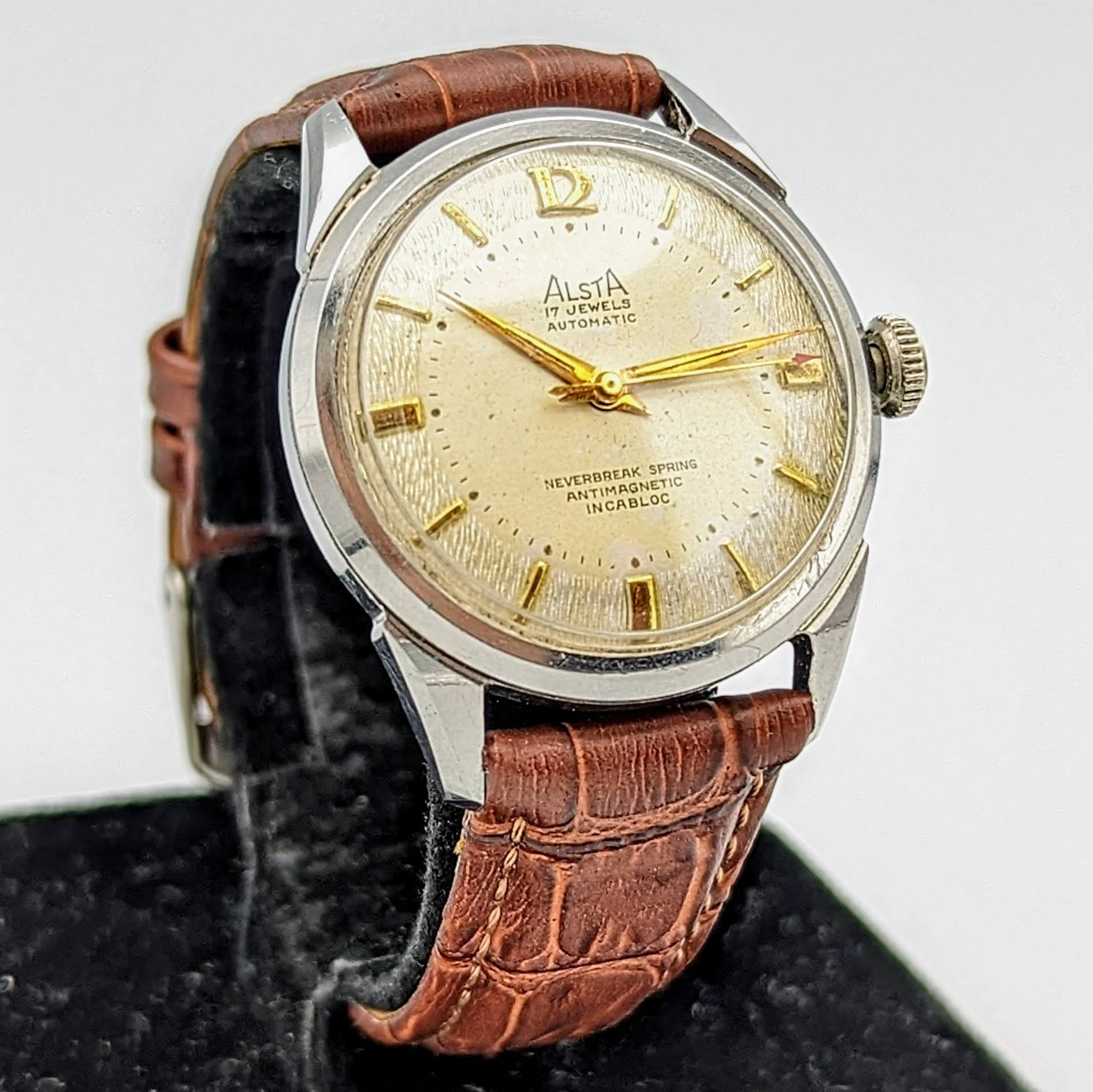 ALSTA Automatic Watch 17 Jewels Cal. HM 1560 Swiss Vintage Wristwatch - Image 8