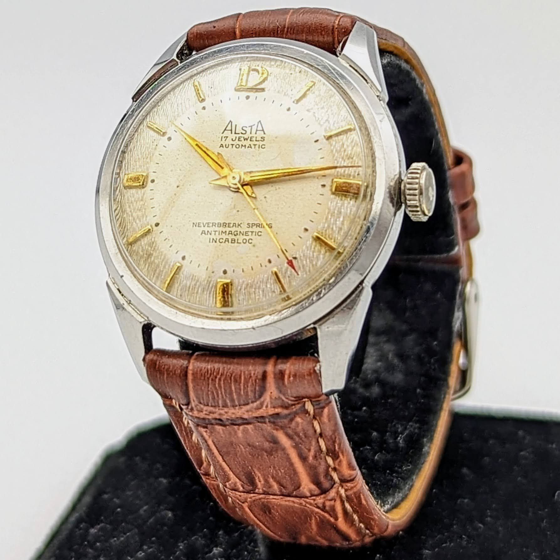 ALSTA Automatic Watch 17 Jewels Cal. HM 1560 Swiss Vintage Wristwatch - Image 9