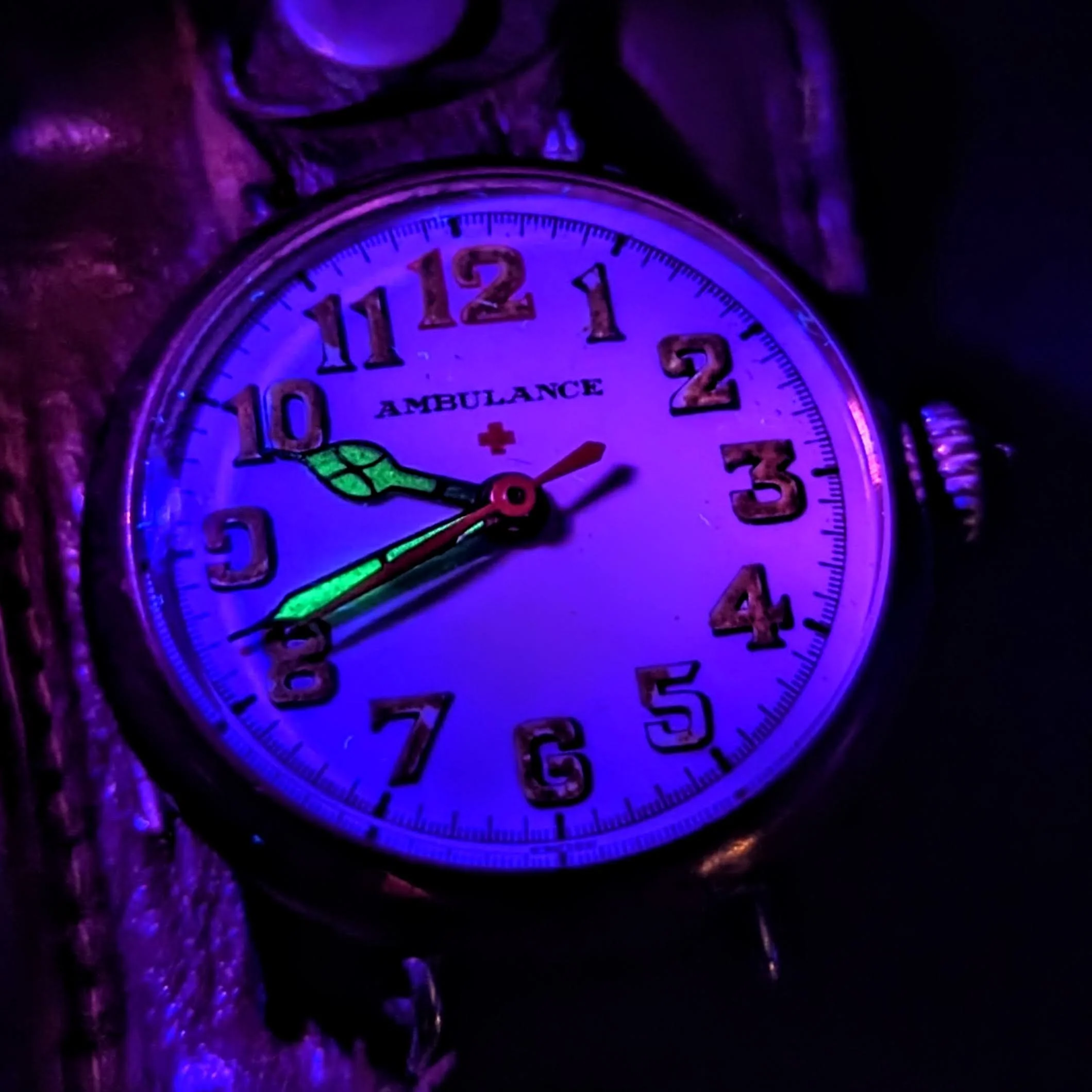 AMBULANCE Red Cross Trench Watch WWI Doctor’s Wristwatch by Marvin Watch Co. - Image 6