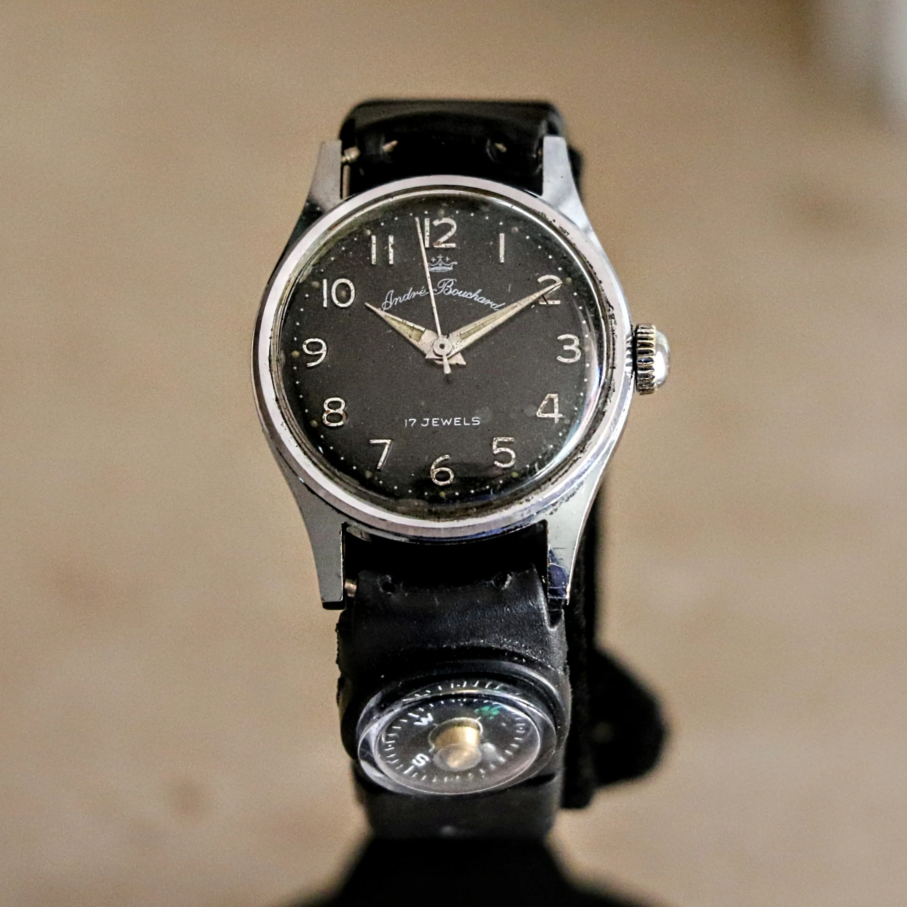 ANDRE BOUCHARD Wristwatch 17 Jewels 27mm Mechanical Display Back Watch - Image 3