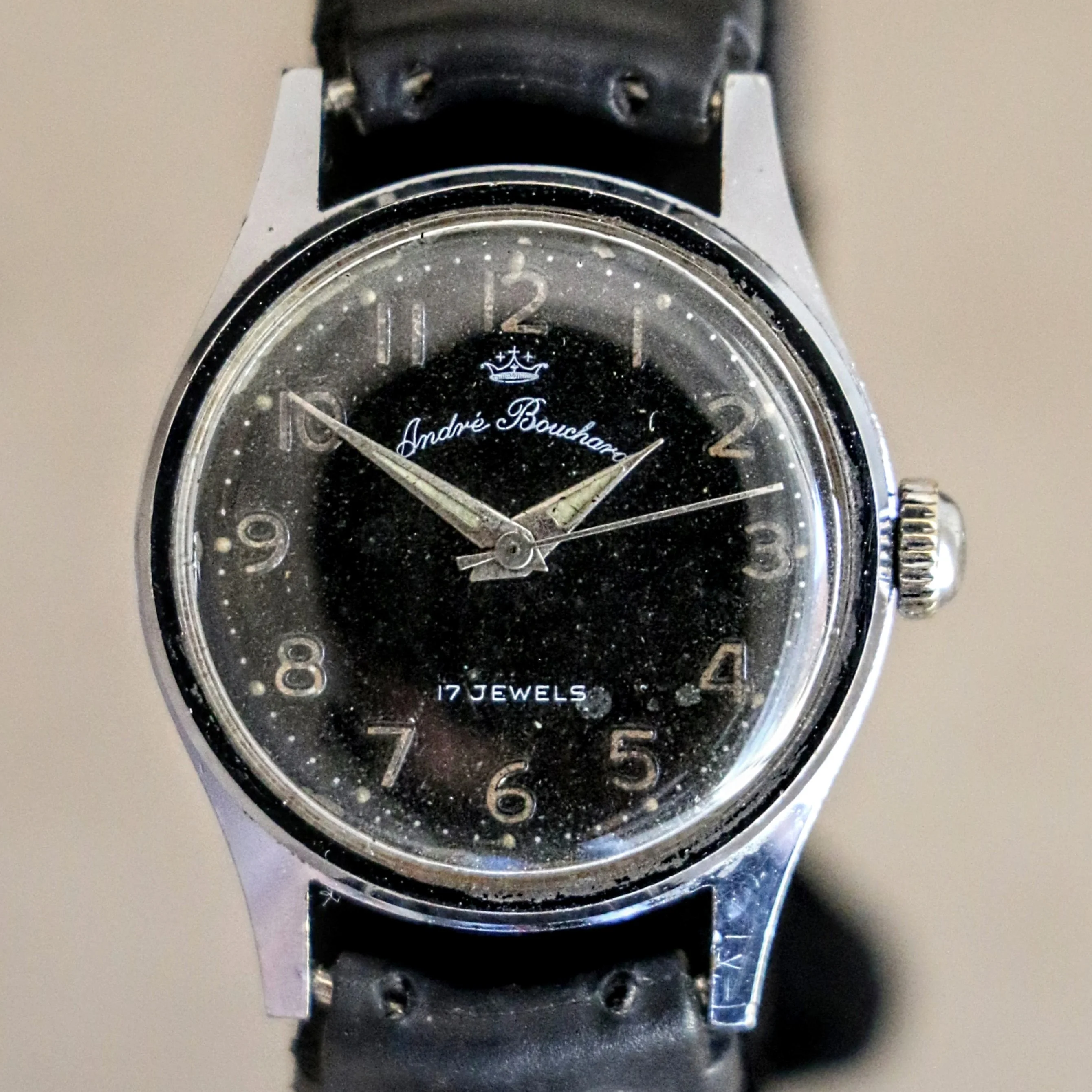ANDRE BOUCHARD Wristwatch 17 Jewels 27mm Mechanical Display Back Watch - Image 4