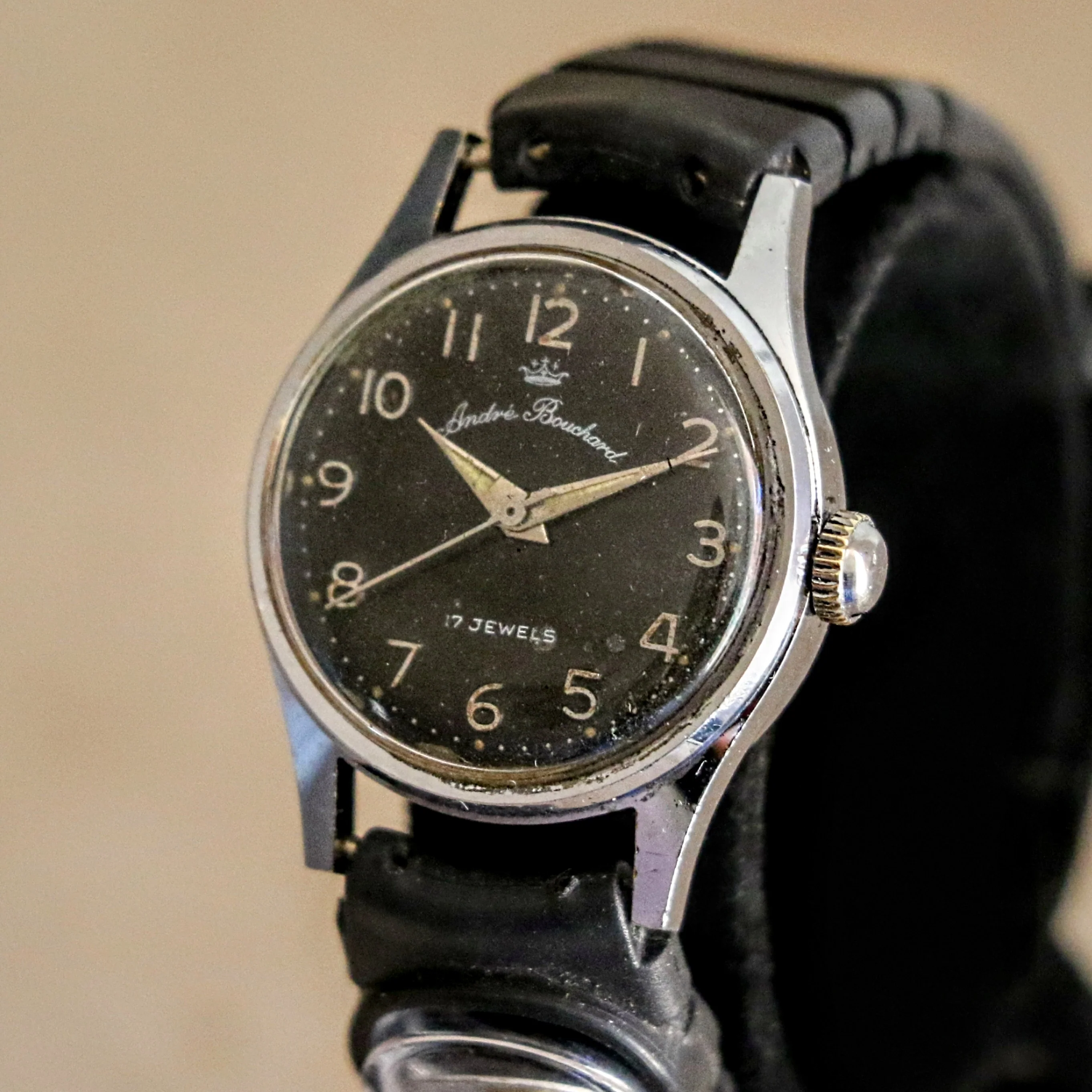 ANDRE BOUCHARD Wristwatch 17 Jewels 27mm Mechanical Display Back Watch - Image 5