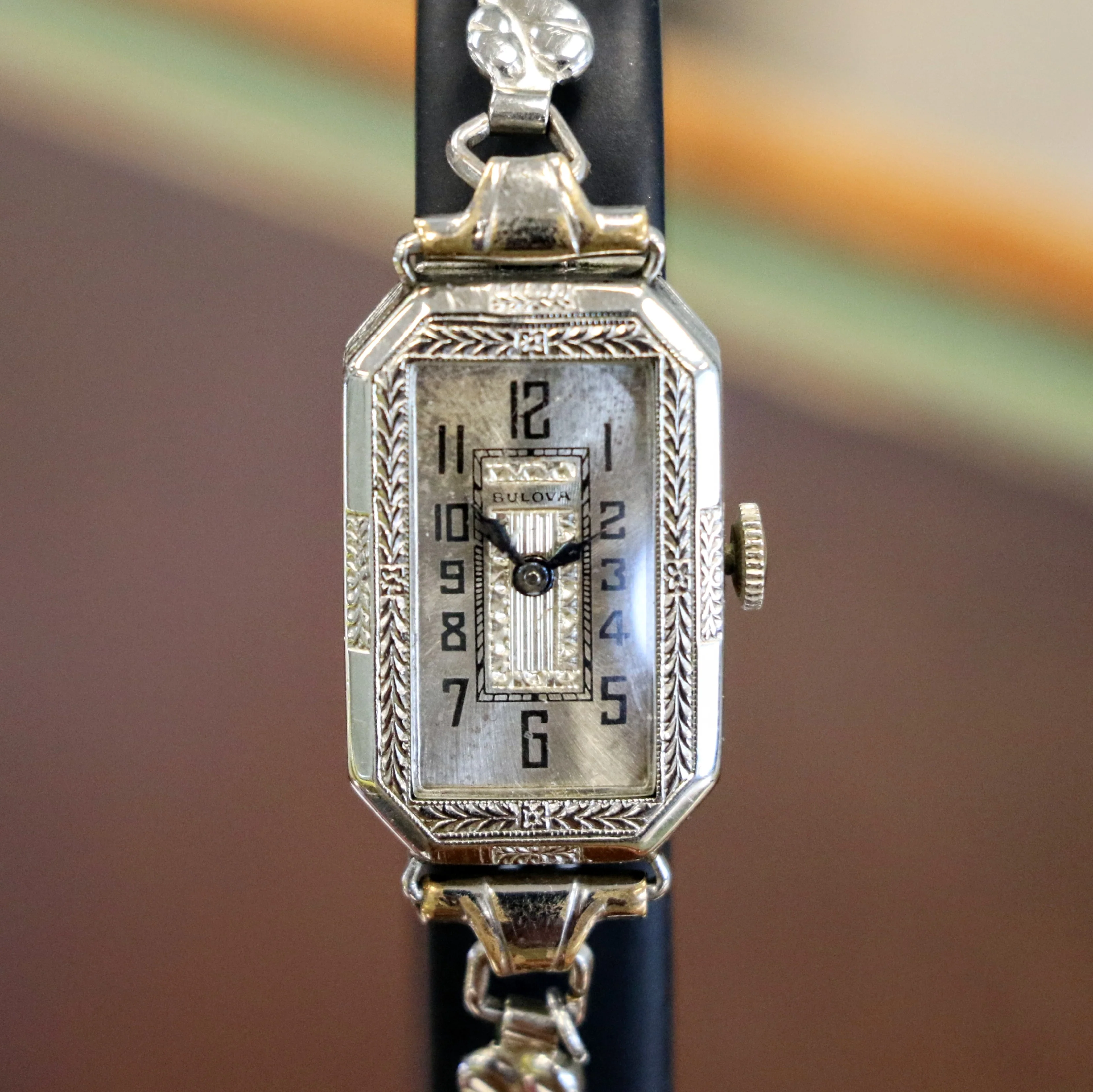 BULOVA 1926 Baroness Ladies Wristwatch Cal. 6AF 15 Jewels Art Deco Watch 14K WGF - Image 2