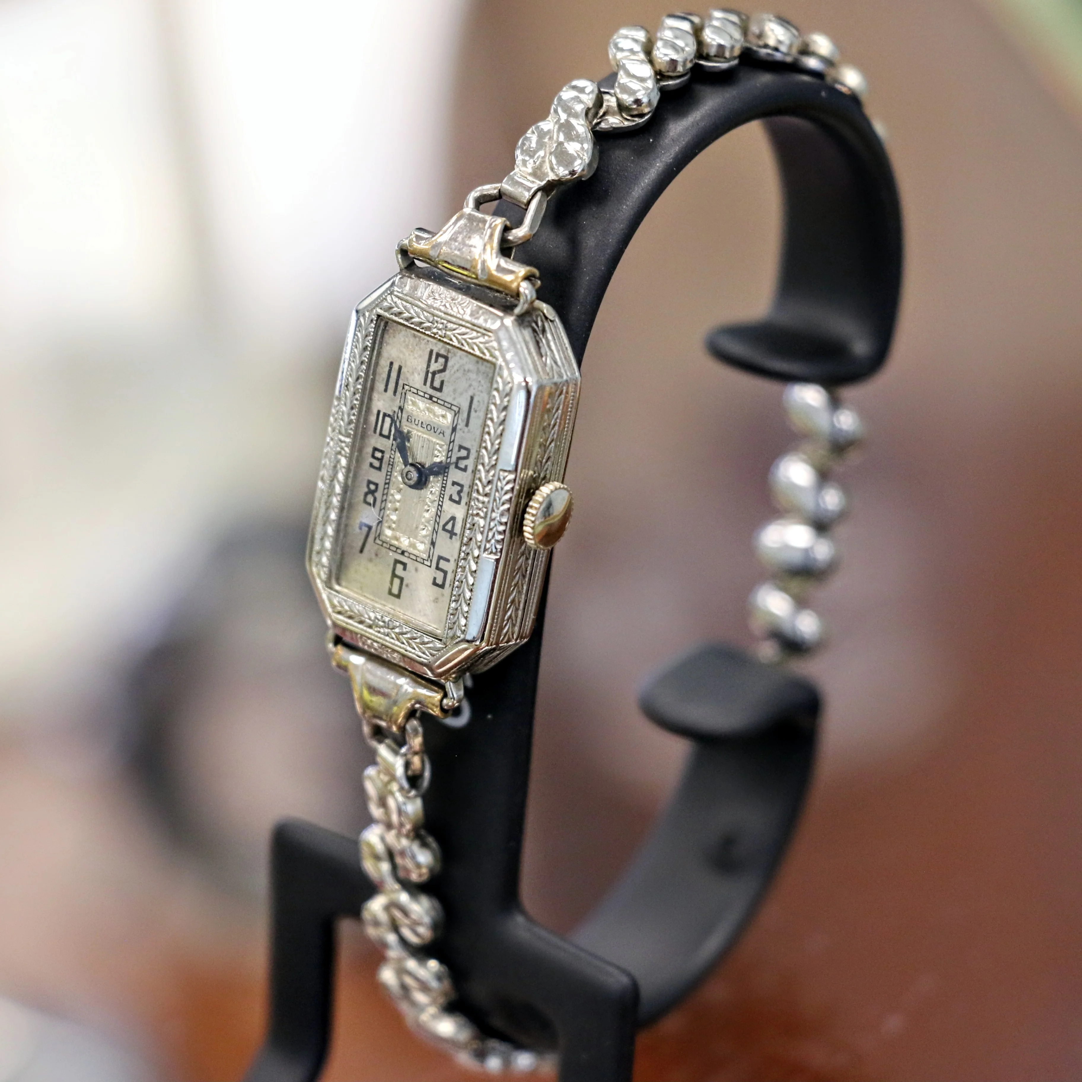 BULOVA 1926 Baroness Ladies Wristwatch Cal. 6AF 15 Jewels Art Deco Watch 14K WGF - Image 6