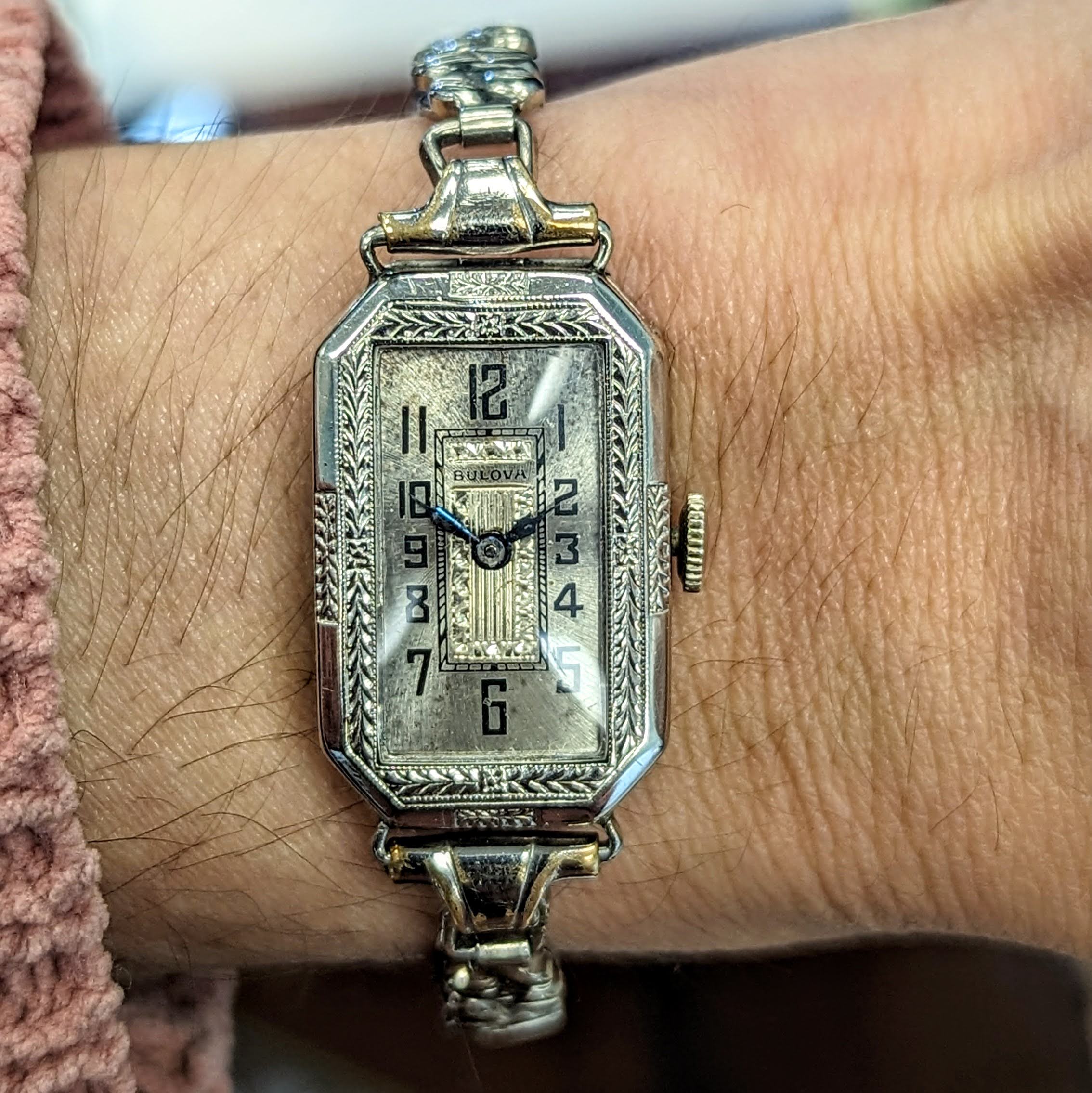 BULOVA 1926 Baroness Ladies Wristwatch Cal. 6AF 15 Jewels Art Deco Watch 14K WGF - Image 8