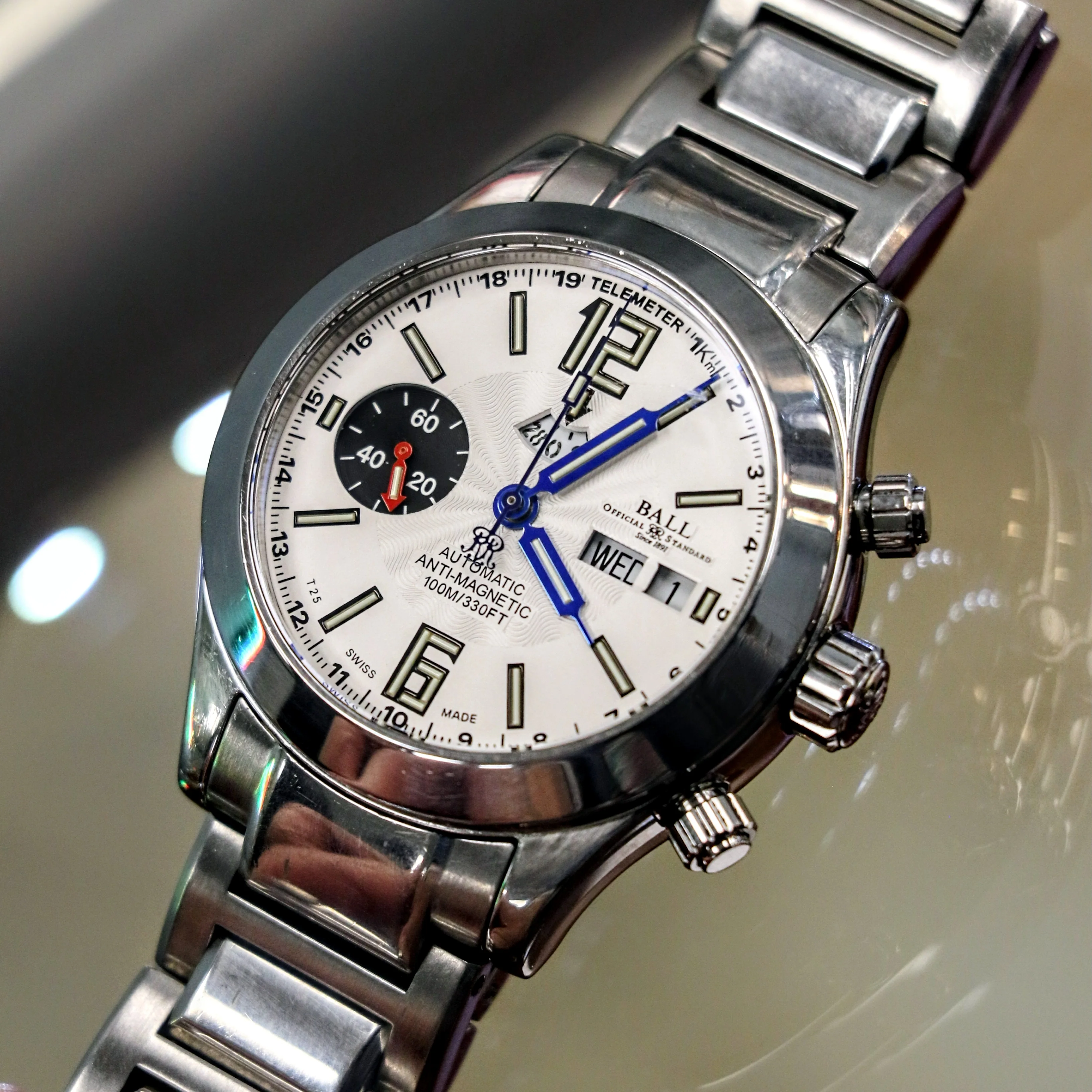 BALL Engineer Master II Telemeter Chronograph Automatic Watch Ref. CM1020C Original Ball S.S. Bracelet - Image 10