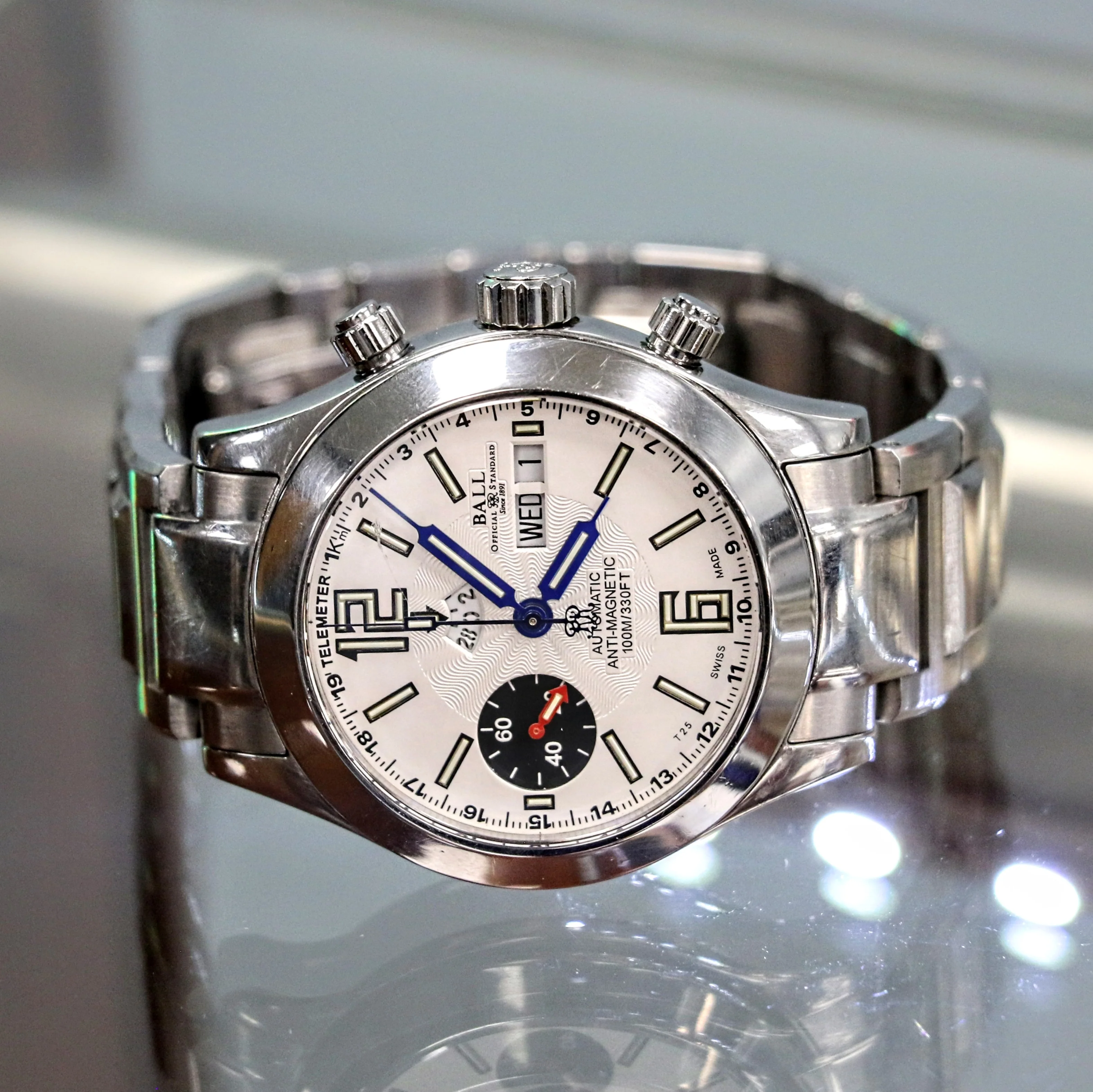BALL Engineer Master II Telemeter Chronograph Automatic Watch Ref. CM1020C Original Ball S.S. Bracelet - Image 11