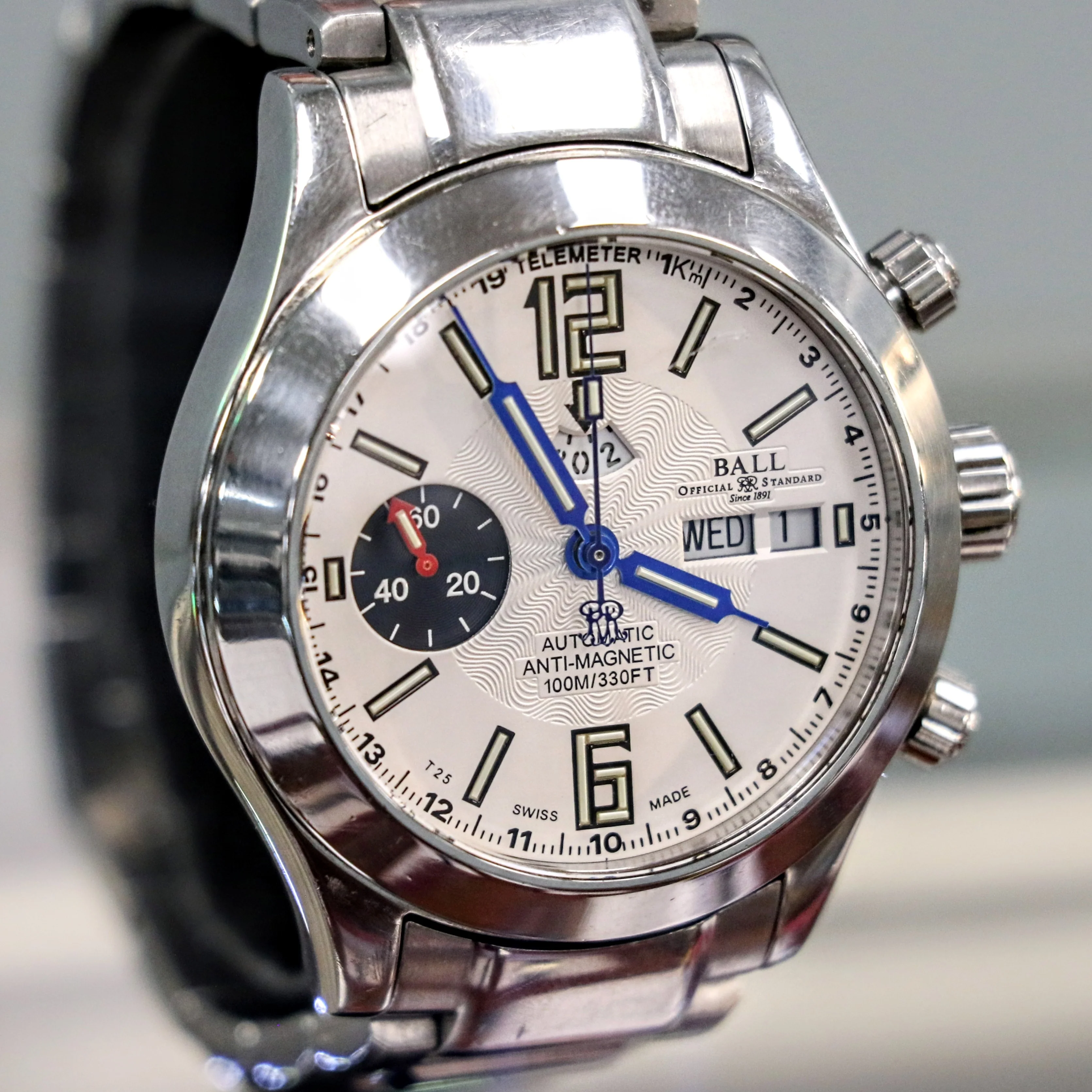 BALL Engineer Master II Telemeter Chronograph Automatic Watch Ref. CM1020C Original Ball S.S. Bracelet - Image 4