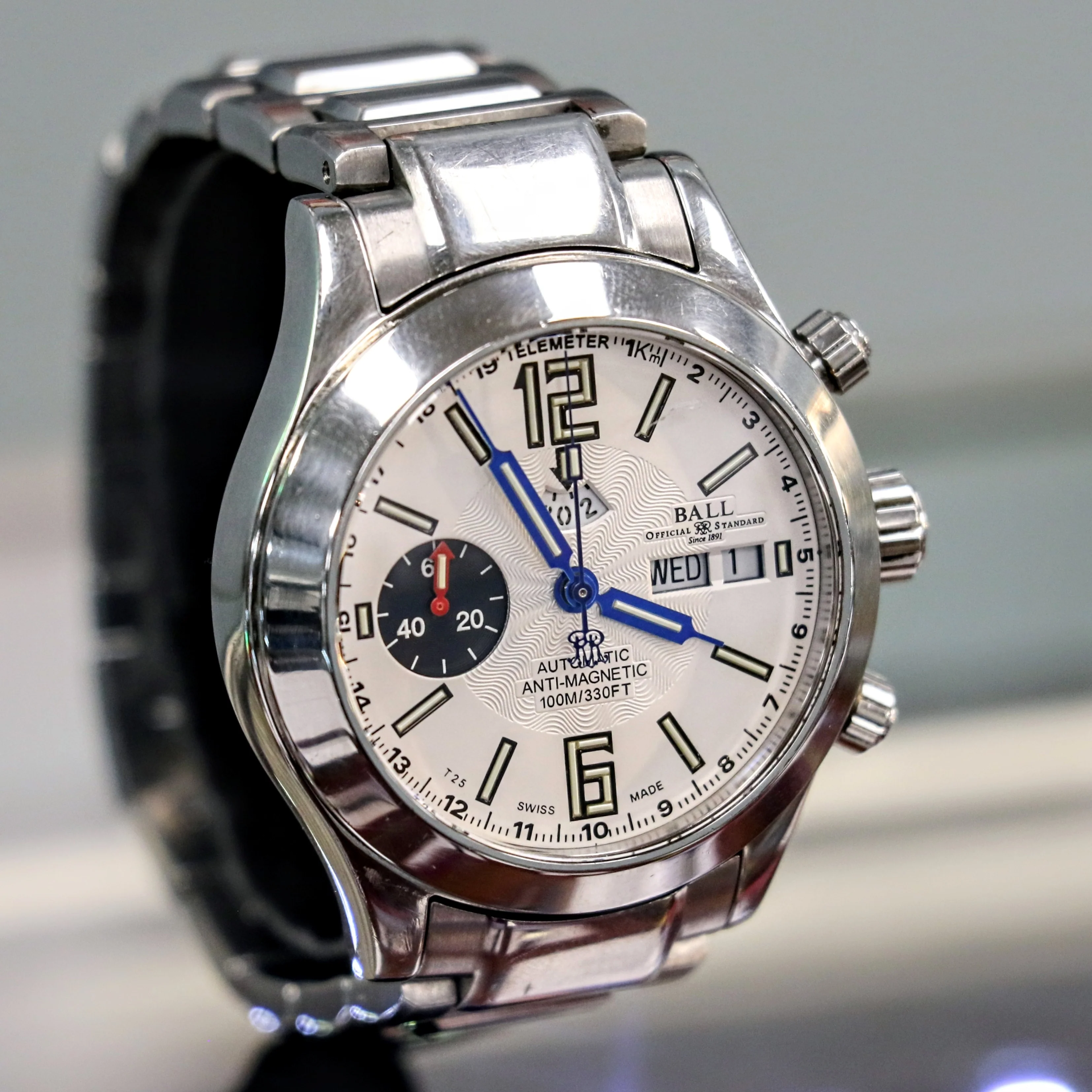 BALL Engineer Master II Telemeter Chronograph Automatic Watch Ref. CM1020C Original Ball S.S. Bracelet - Image 5
