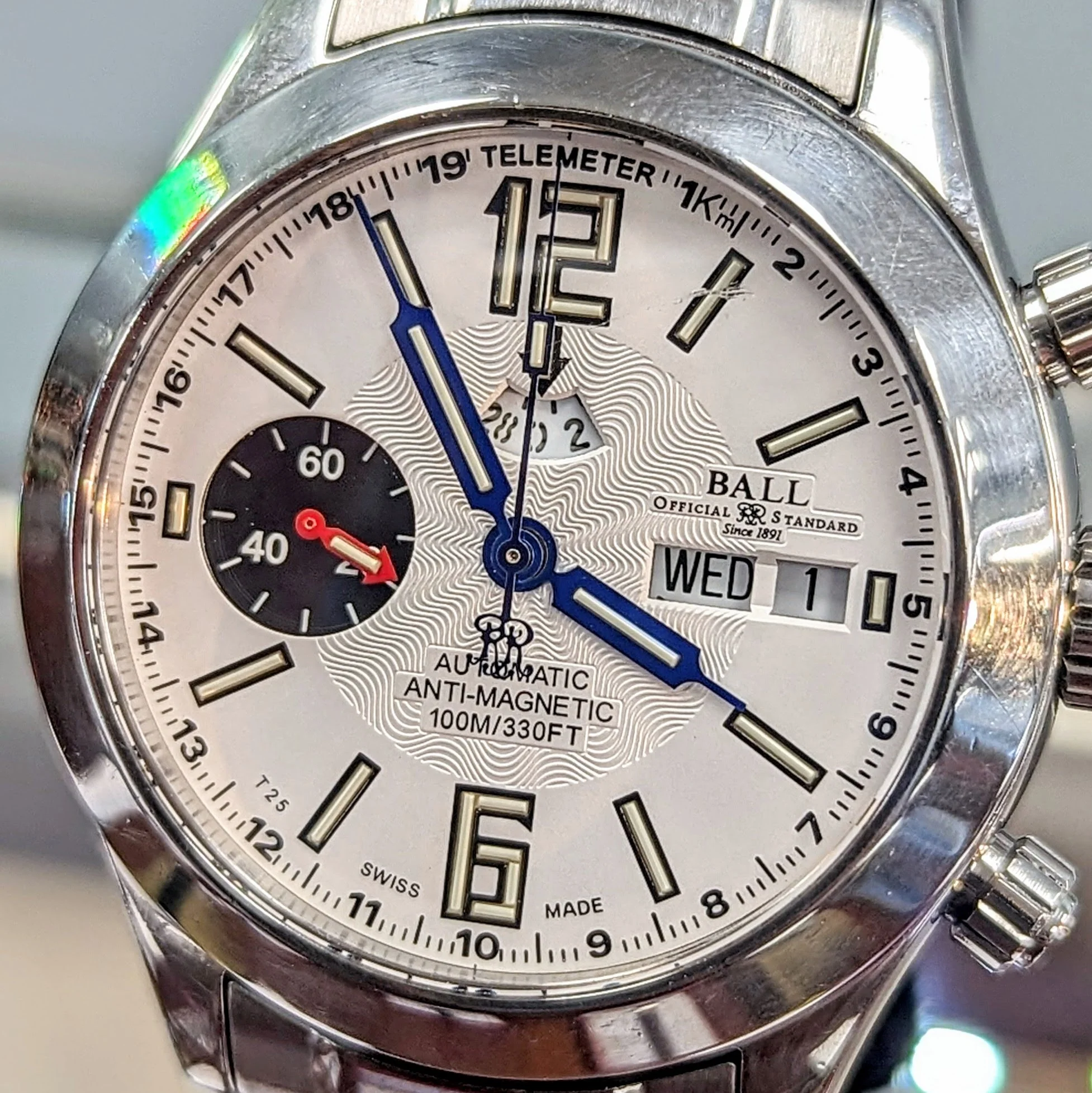 BALL Engineer Master II Telemeter Chronograph Automatic Watch Ref. CM1020C Original Ball S.S. Bracelet - Image 8