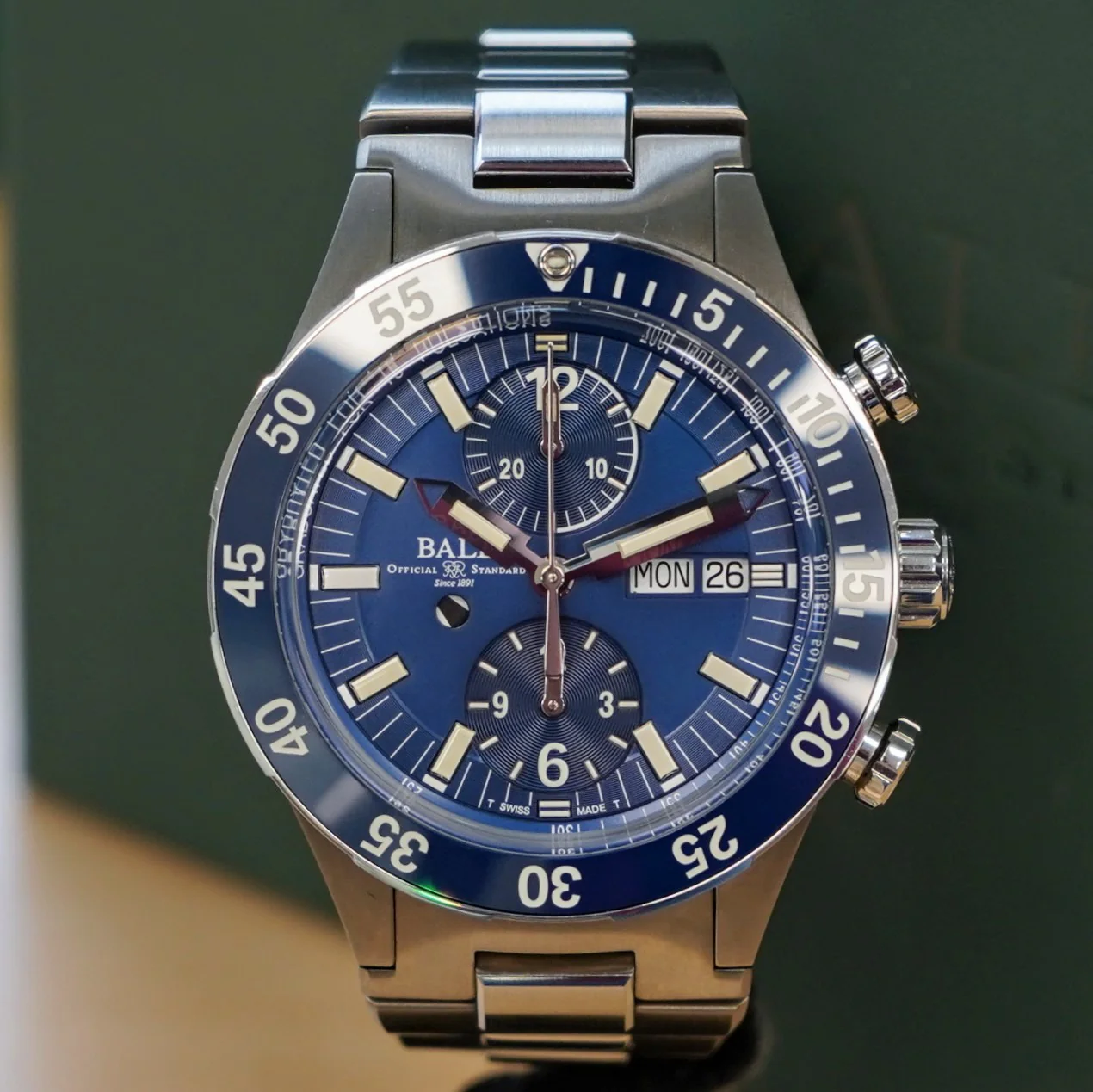 BALL Roadmaster Rescue Chronograph Watch 42mm DC3030C Limited Edition Automatic Wristwatch ALL Original Box & Papers - Image 3