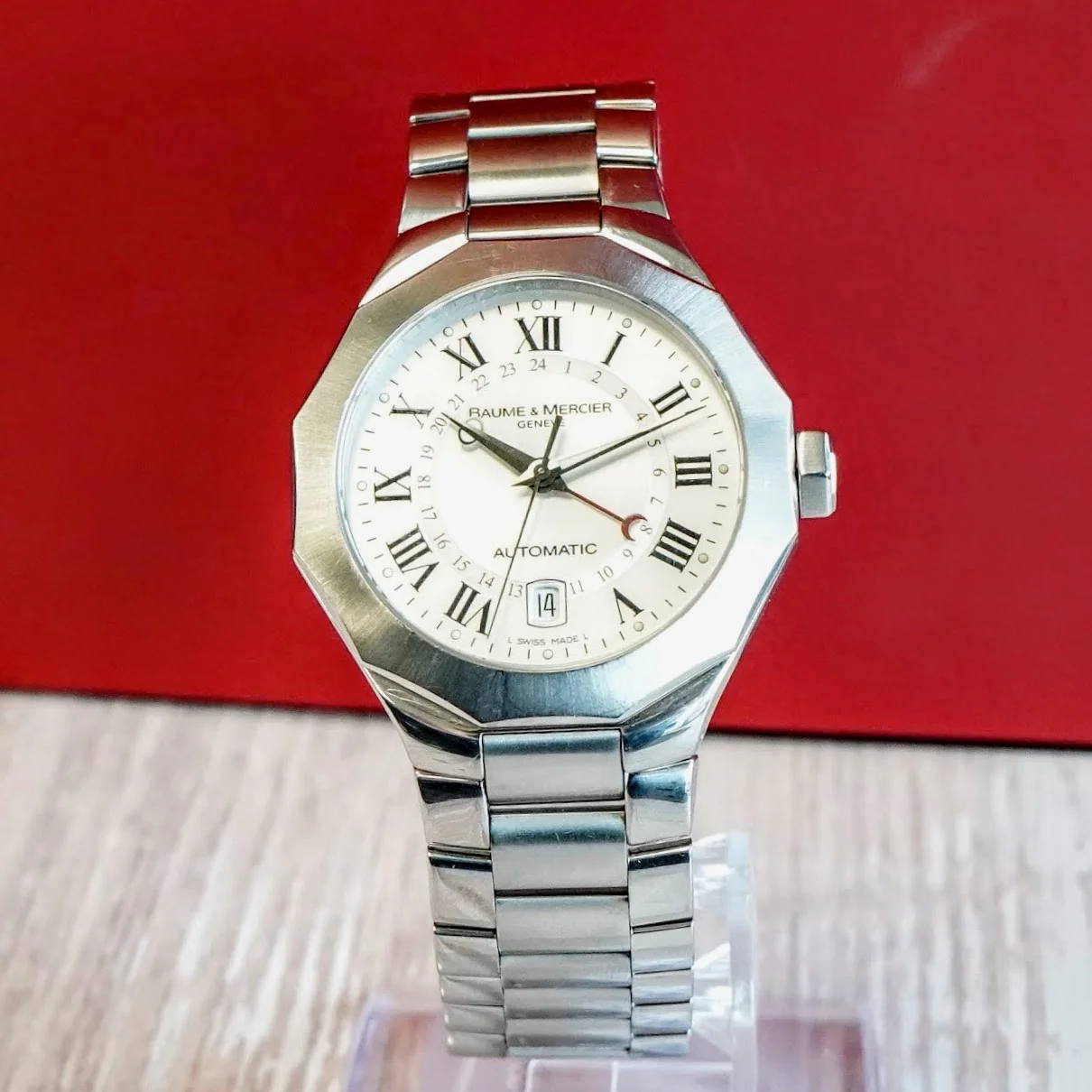 Baume & Mercier Riviera GMT Automatic Watch 65563 Date 40mm ALL S.S. - Image 3