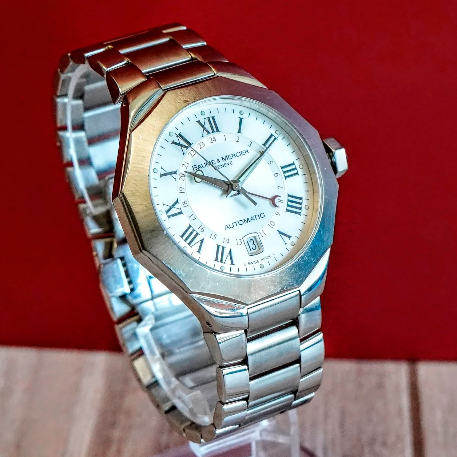 Baume & Mercier Riviera GMT Automatic Watch 65563 Date 40mm ALL S.S. - Image 4