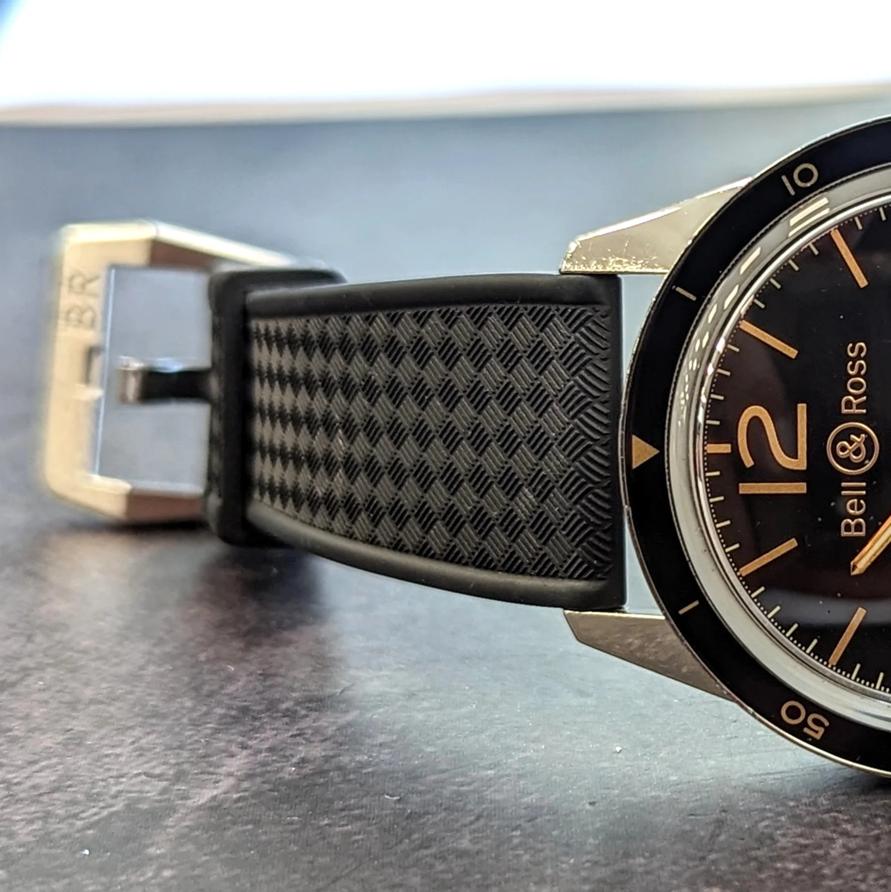 Bell & Ross Golden Heritage Automatic Watch BR123-95-SP 43mm Black Dial Wristwatch - Image 10