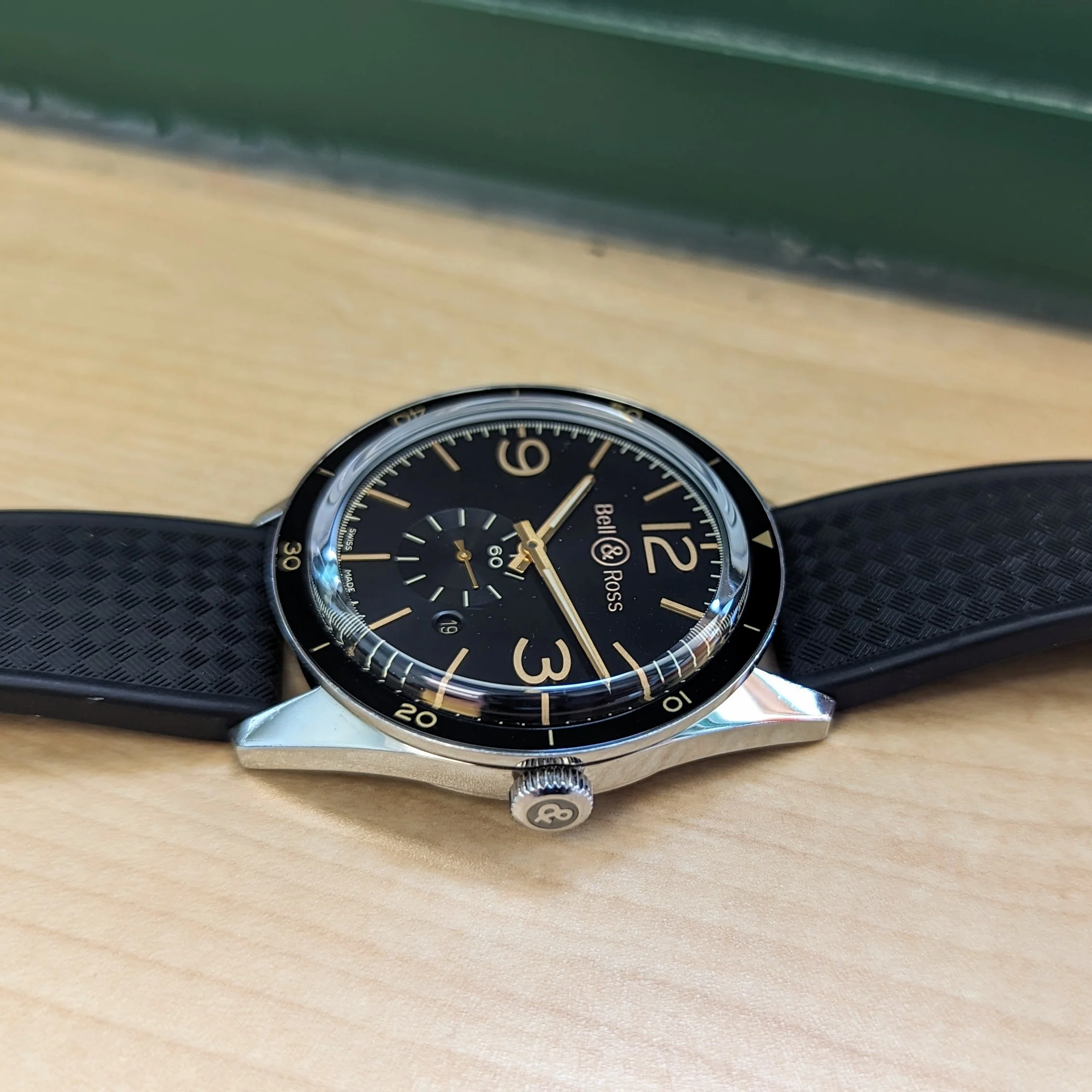 Bell & Ross Golden Heritage Automatic Watch BR123-95-SP 43mm Black Dial Wristwatch - Image 12