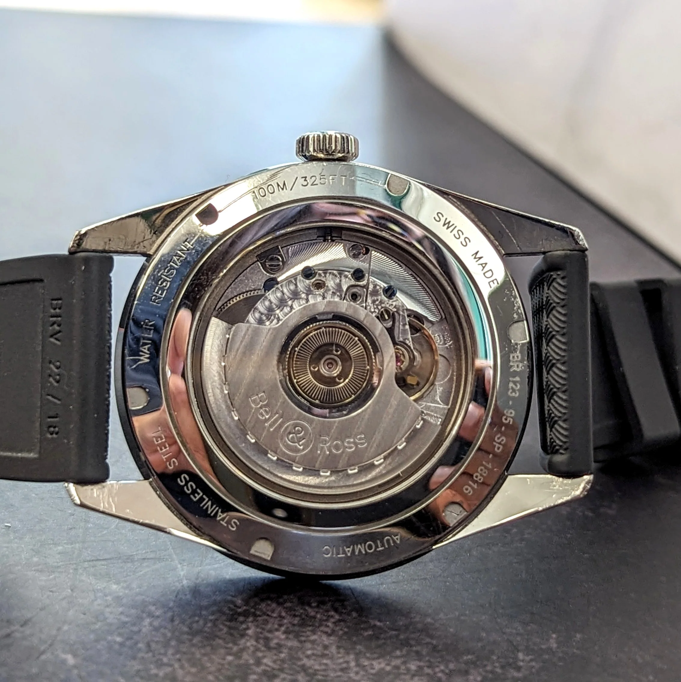 Bell & Ross Golden Heritage Automatic Watch BR123-95-SP 43mm Black Dial Wristwatch - Image 13