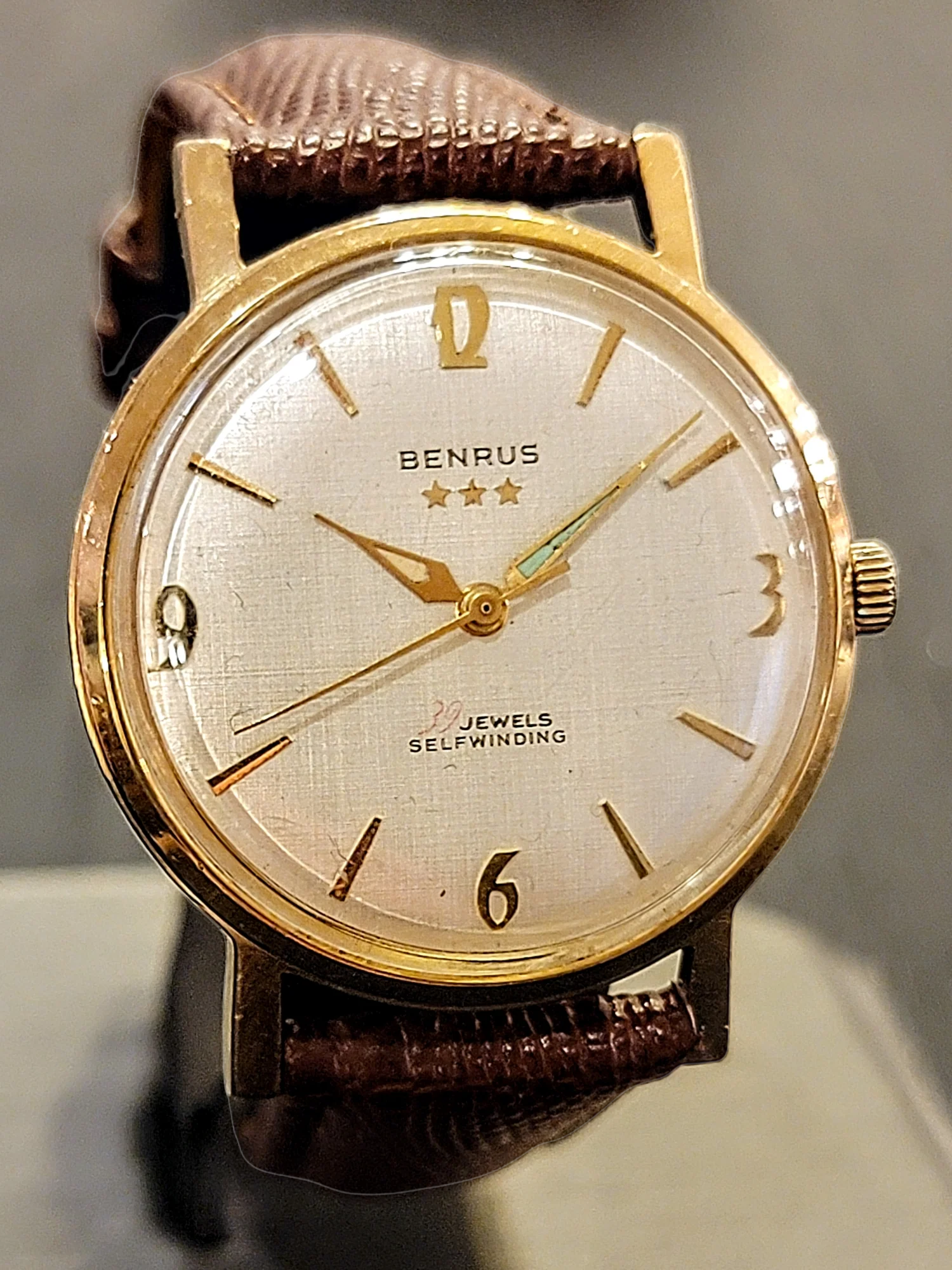 BENRUS Three Stars 39 Jewels Self-Winding Watch Cal. ETA 2451 - In BOX! - Image 14