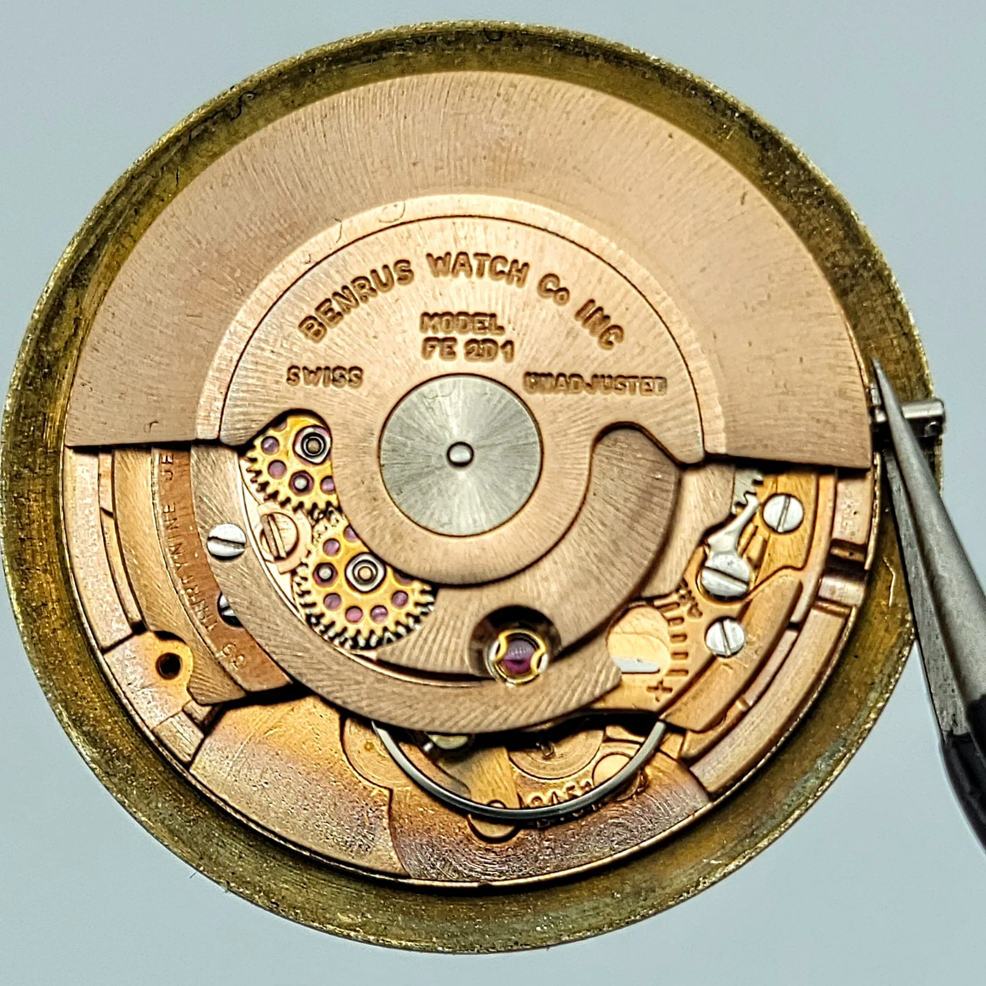 BENRUS Three Stars 39 Jewels Self-Winding Watch Cal. ETA 2451 - In BOX! - Image 16