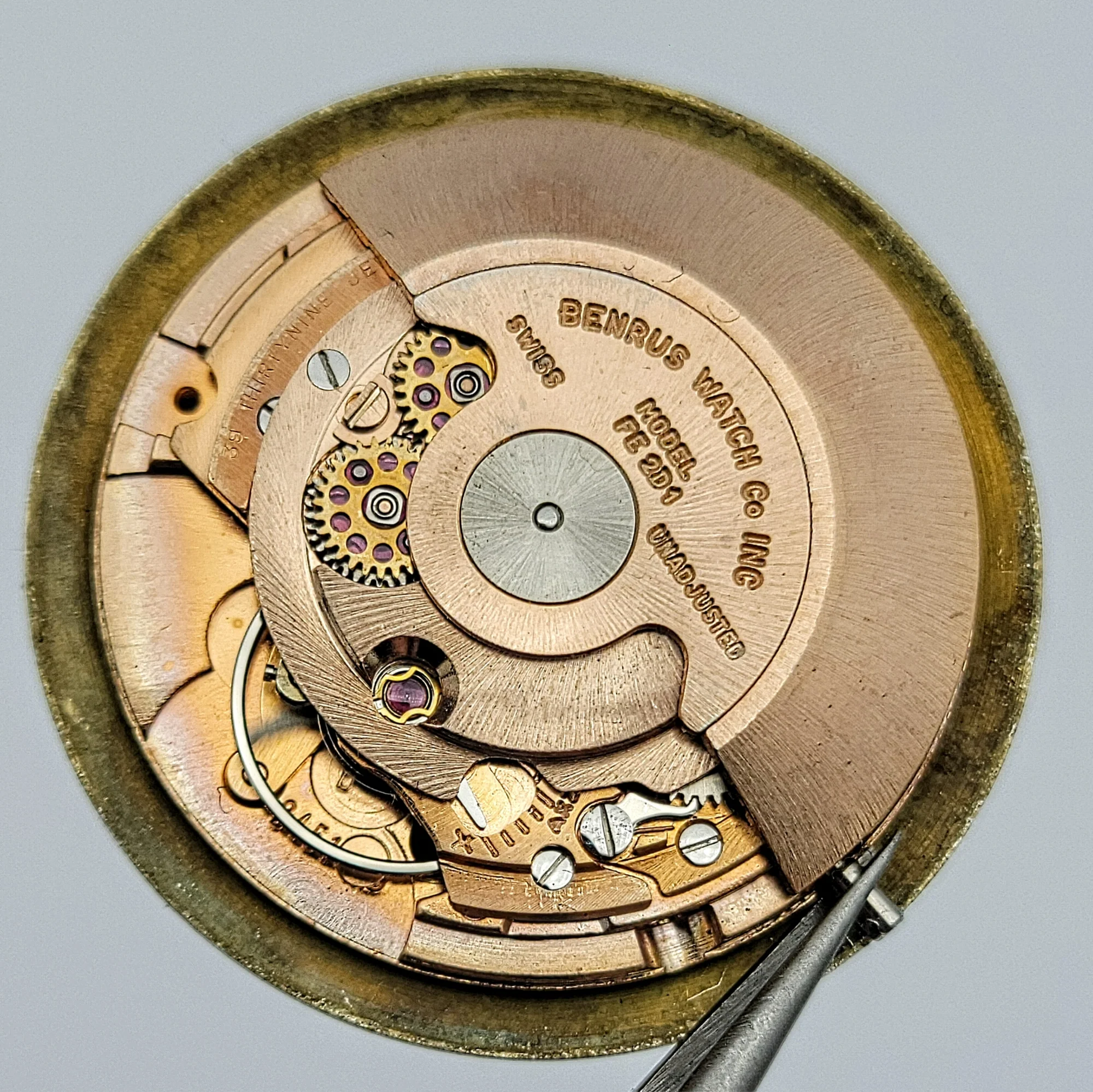 BENRUS Three Stars 39 Jewels Self-Winding Watch Cal. ETA 2451 - In BOX! - Image 17