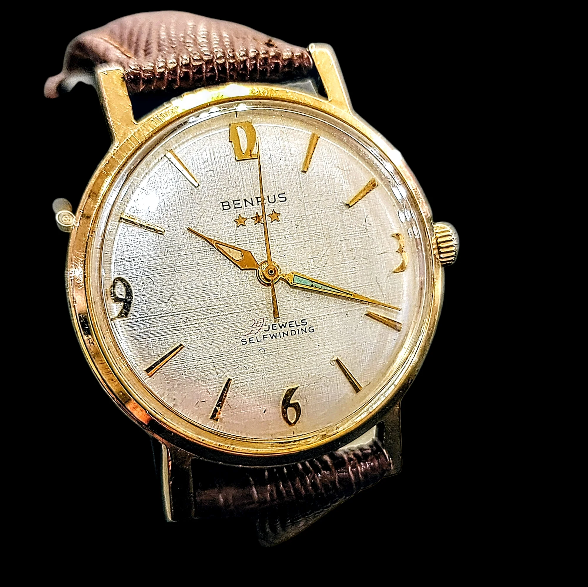 BENRUS Three Stars 39 Jewels Self-Winding Watch Cal. ETA 2451 - In BOX! - Image 25