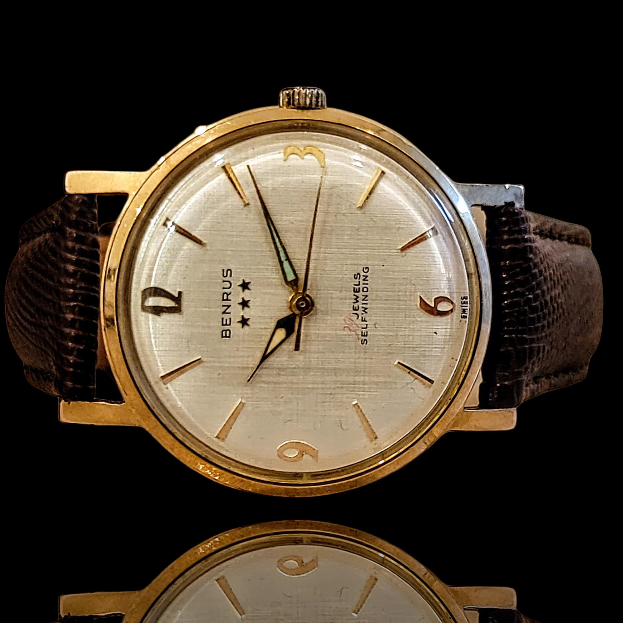 BENRUS Three Stars 39 Jewels Self-Winding Watch Cal. ETA 2451 - In BOX! - Image 26