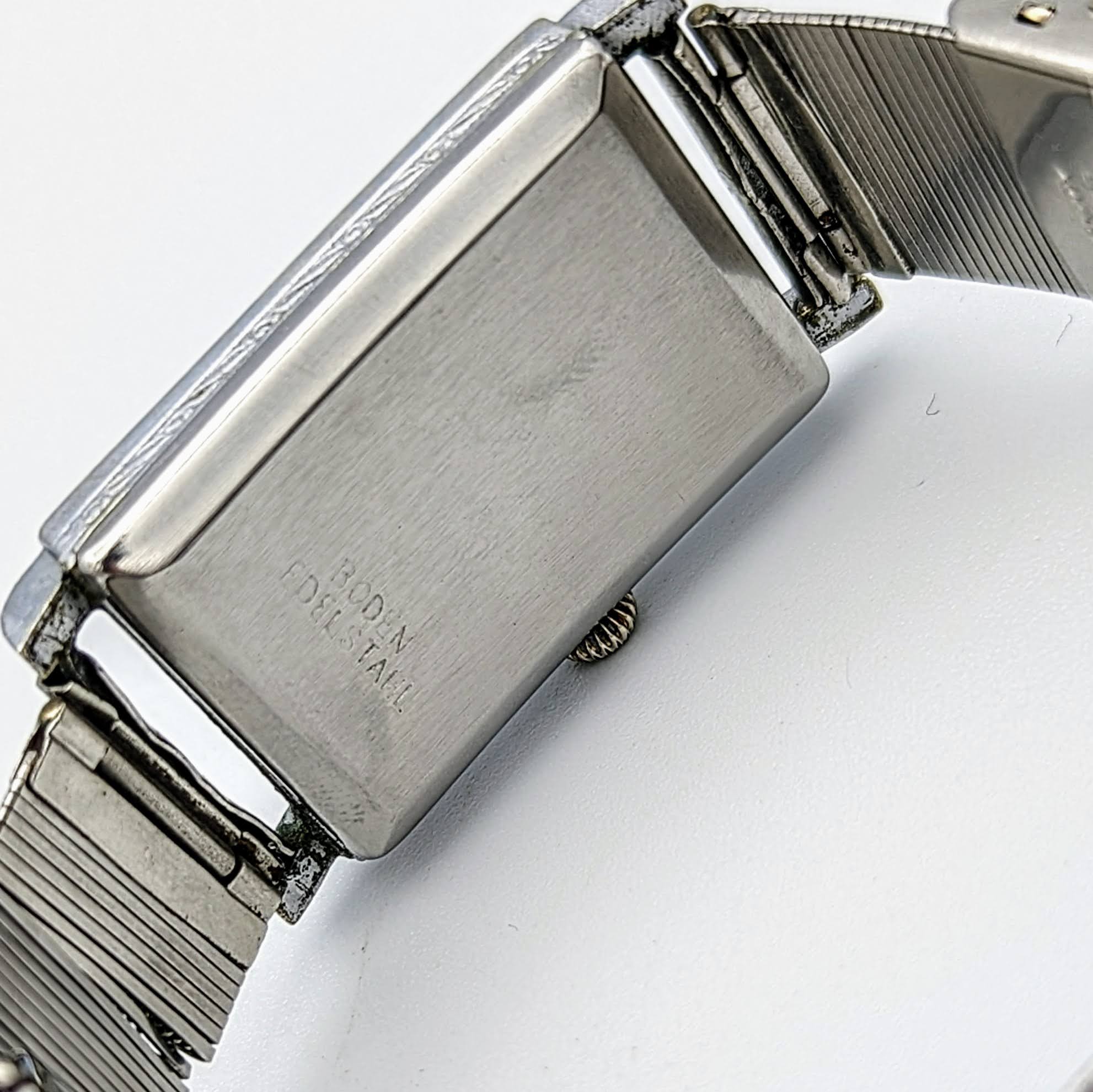 Berg Bruchsicher Wristwatch Late 1930s to Mid 1940s Stainless Steel Watch - Image 4