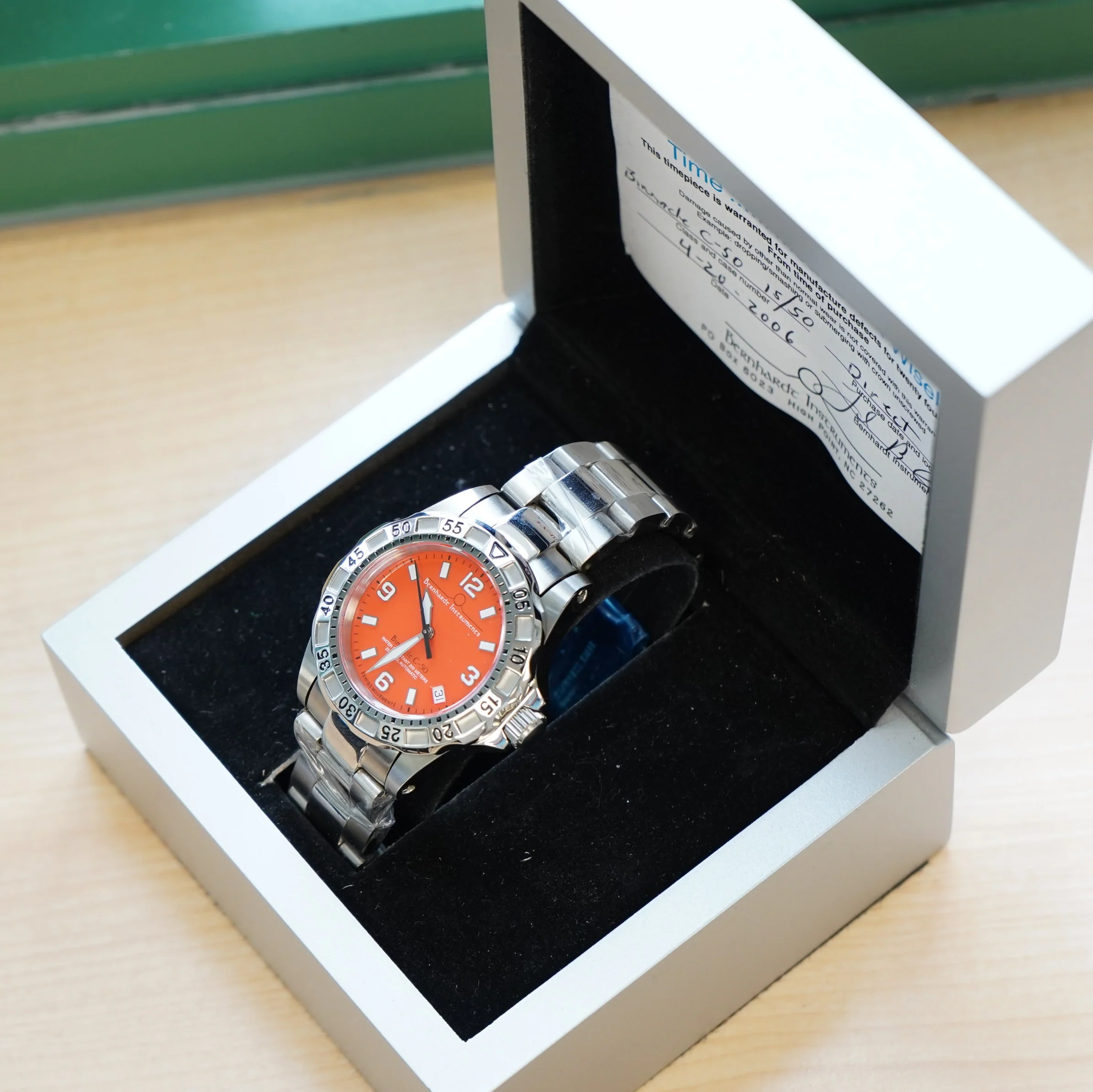 BERNHARDT INSTRUMENTS Watch Binnacle Compeer-50 Automatic 25J - ALL Original In box! - Image 15