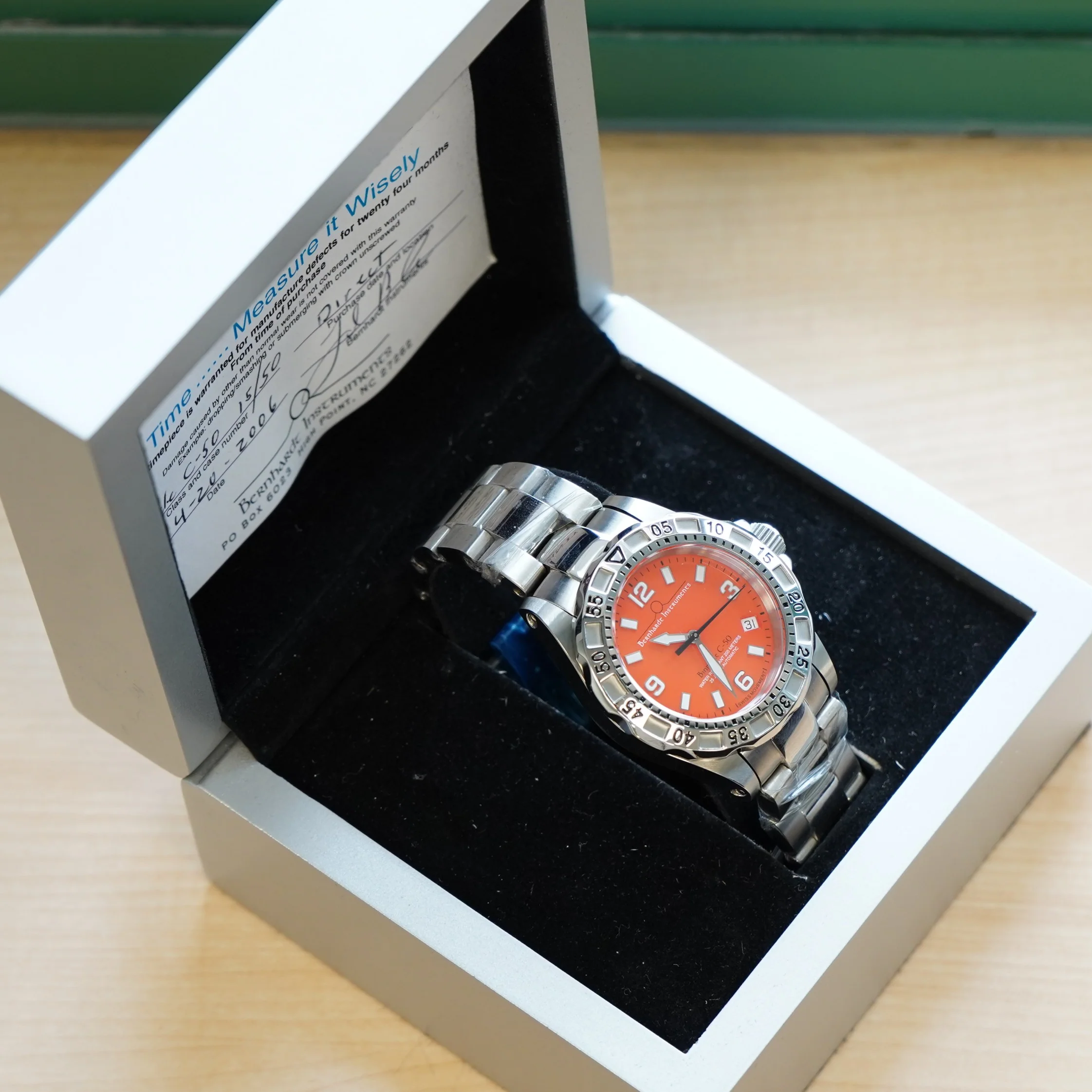 BERNHARDT INSTRUMENTS Watch Binnacle Compeer-50 Automatic 25J - ALL Original In box! - Image 16