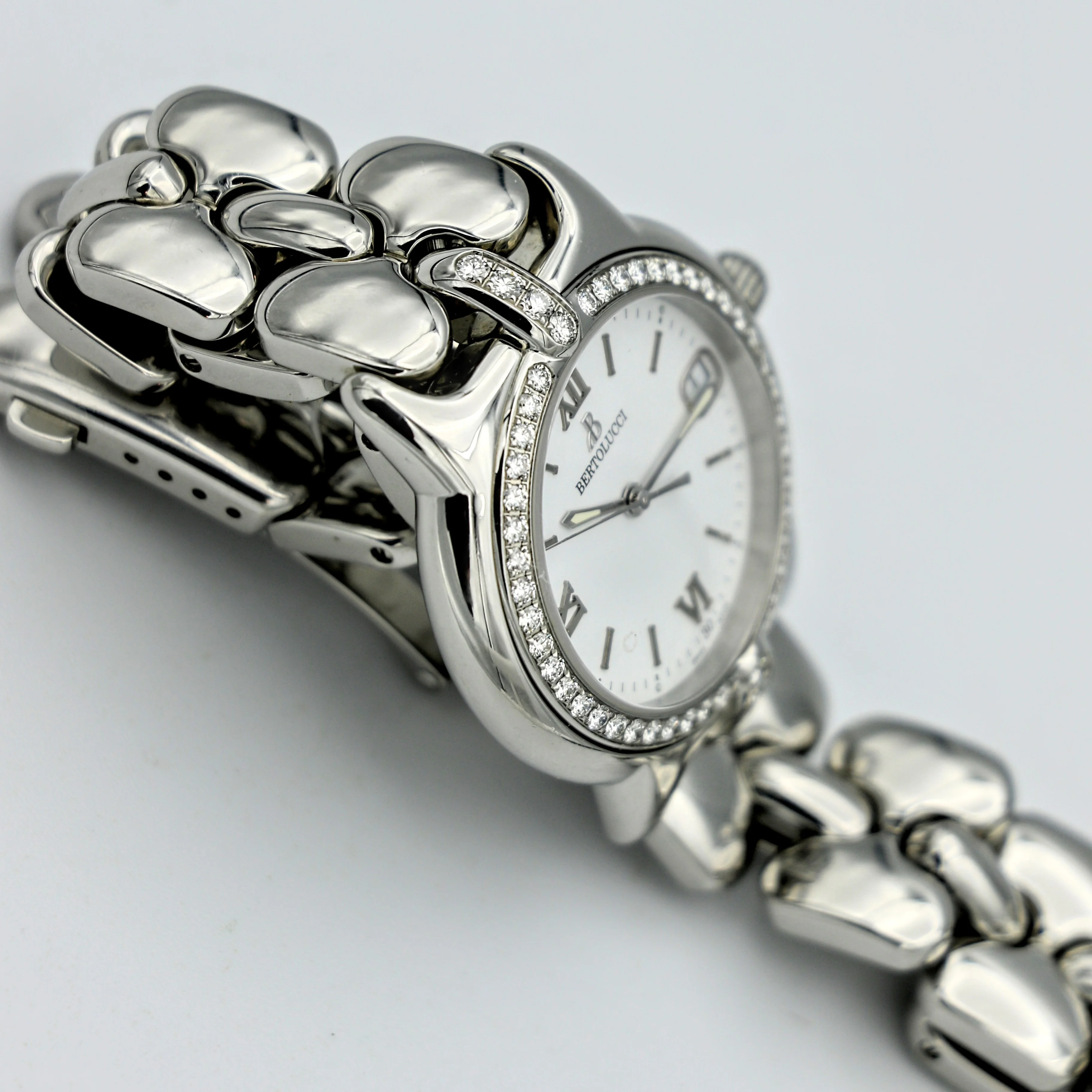 BERTOLUCCI Vir Watch Diamond Bezel 35mm S.S. Wristwatch - Image 12