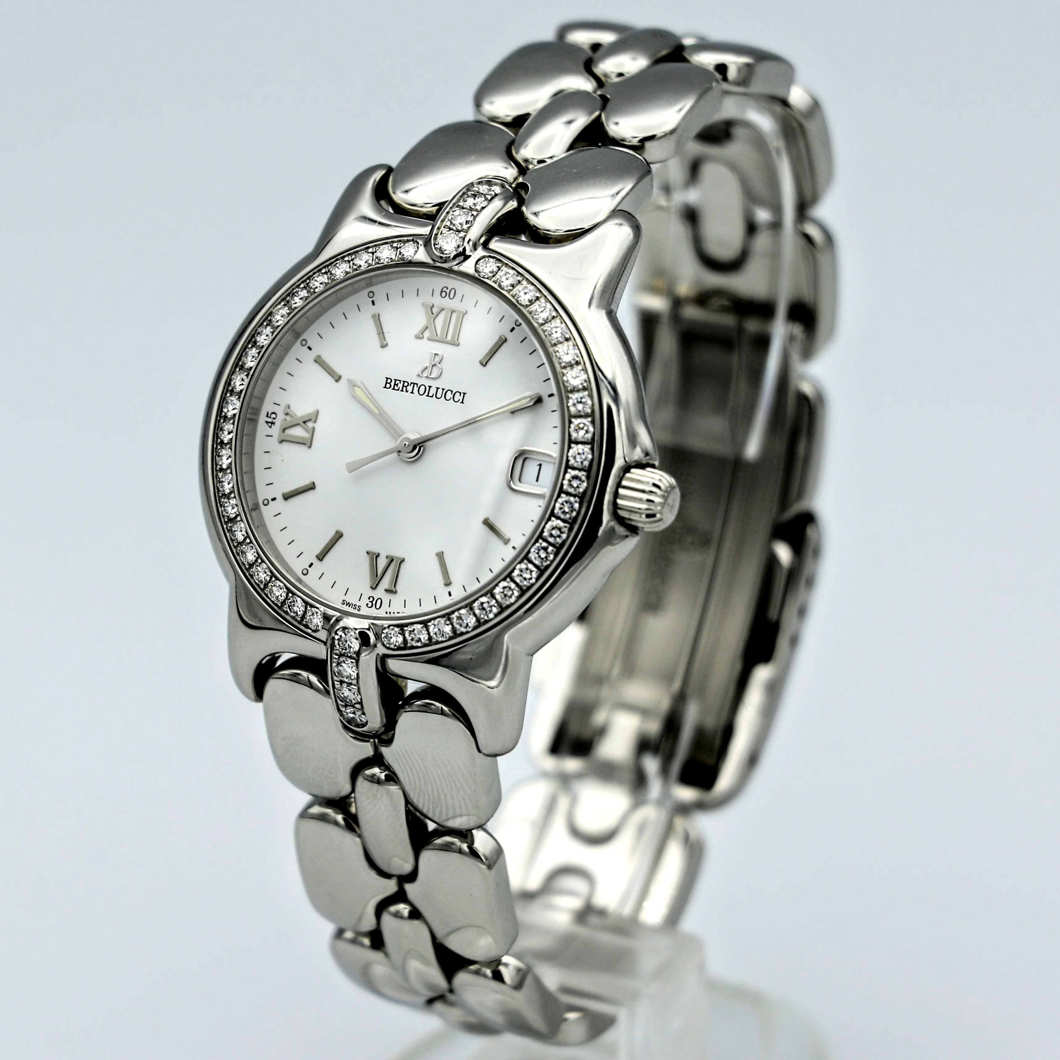 BERTOLUCCI Vir Watch Diamond Bezel 35mm S.S. Wristwatch - Image 6