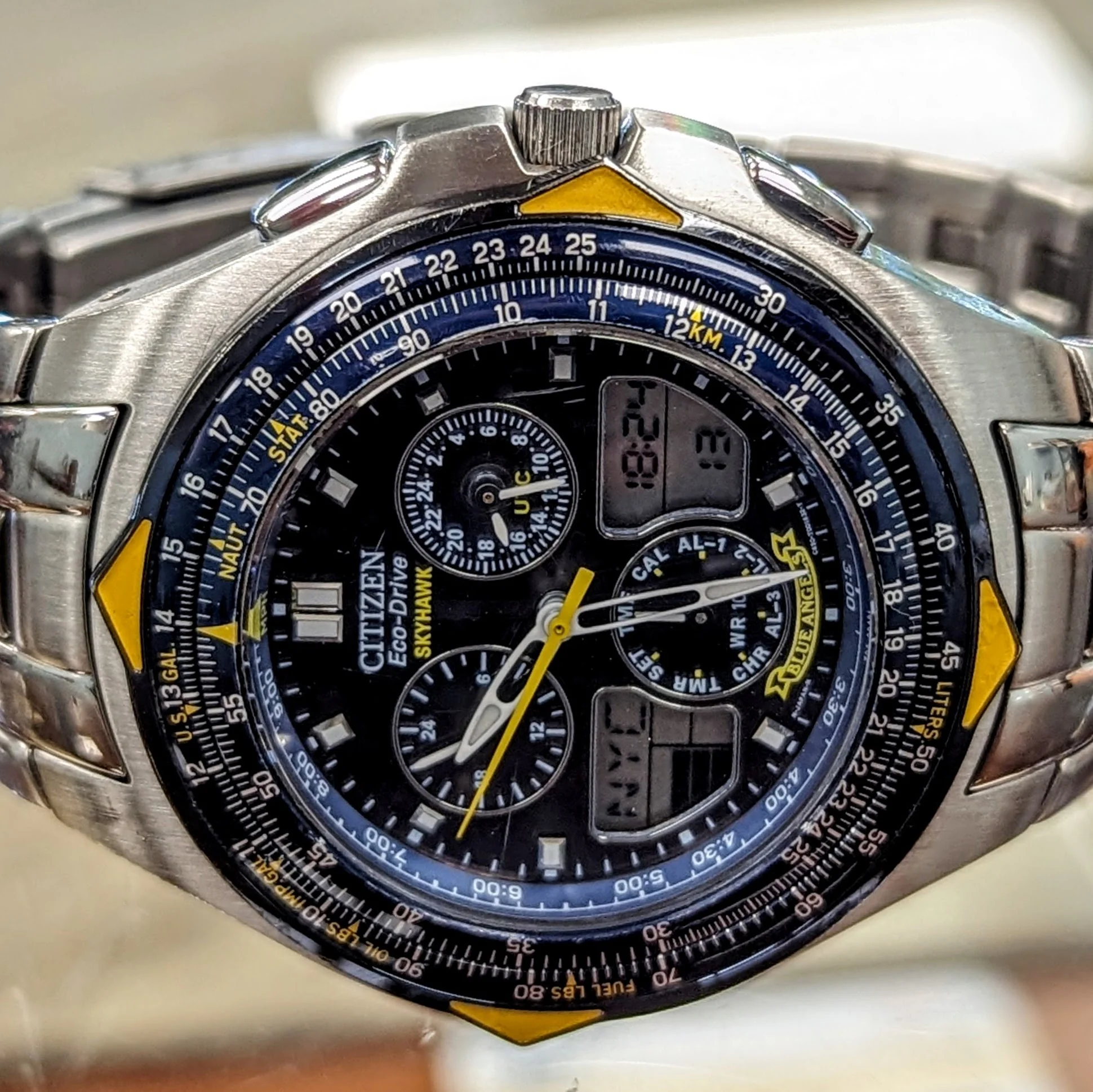 Blue Angels CITIZEN Eco-Drive SKYHAWK Chronograph Watch C650-T000959 - ALL Original - Image 11