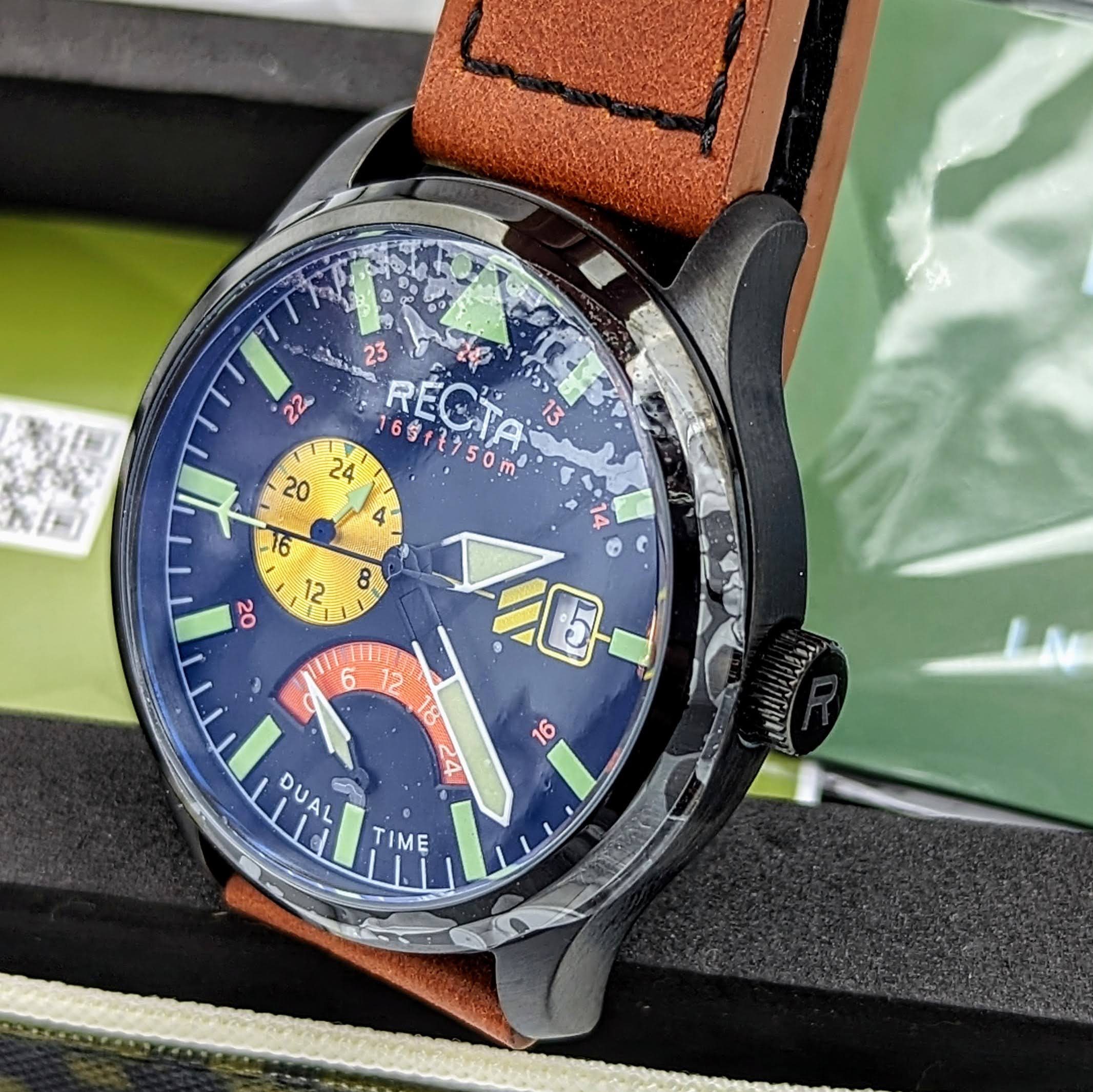 Brand-New! RECTA Veymont Multi-Function Watch With Dual Time Wristwatch FULL KIT - Image 3