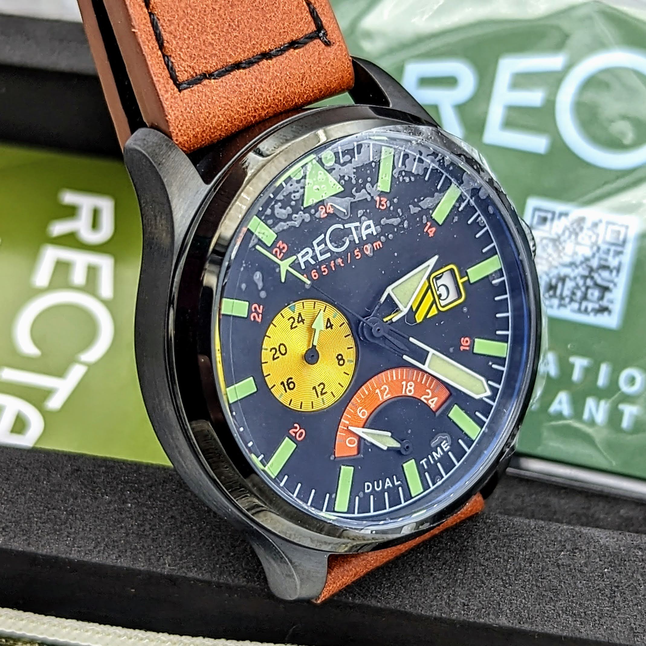 Brand-New! RECTA Veymont Multi-Function Watch With Dual Time Wristwatch FULL KIT - Image 4