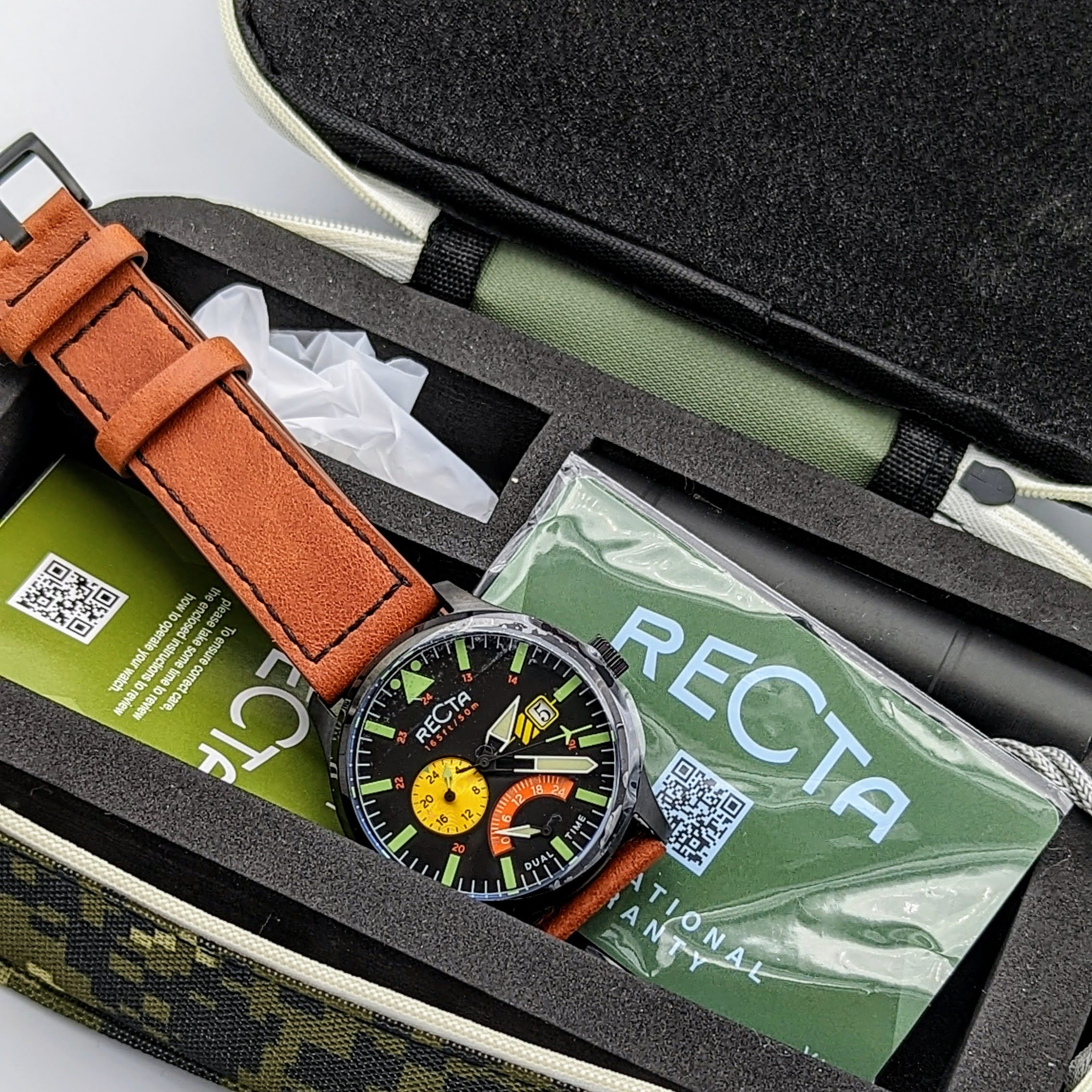 Brand-New! RECTA Veymont Multi-Function Watch With Dual Time Wristwatch FULL KIT - Image 6