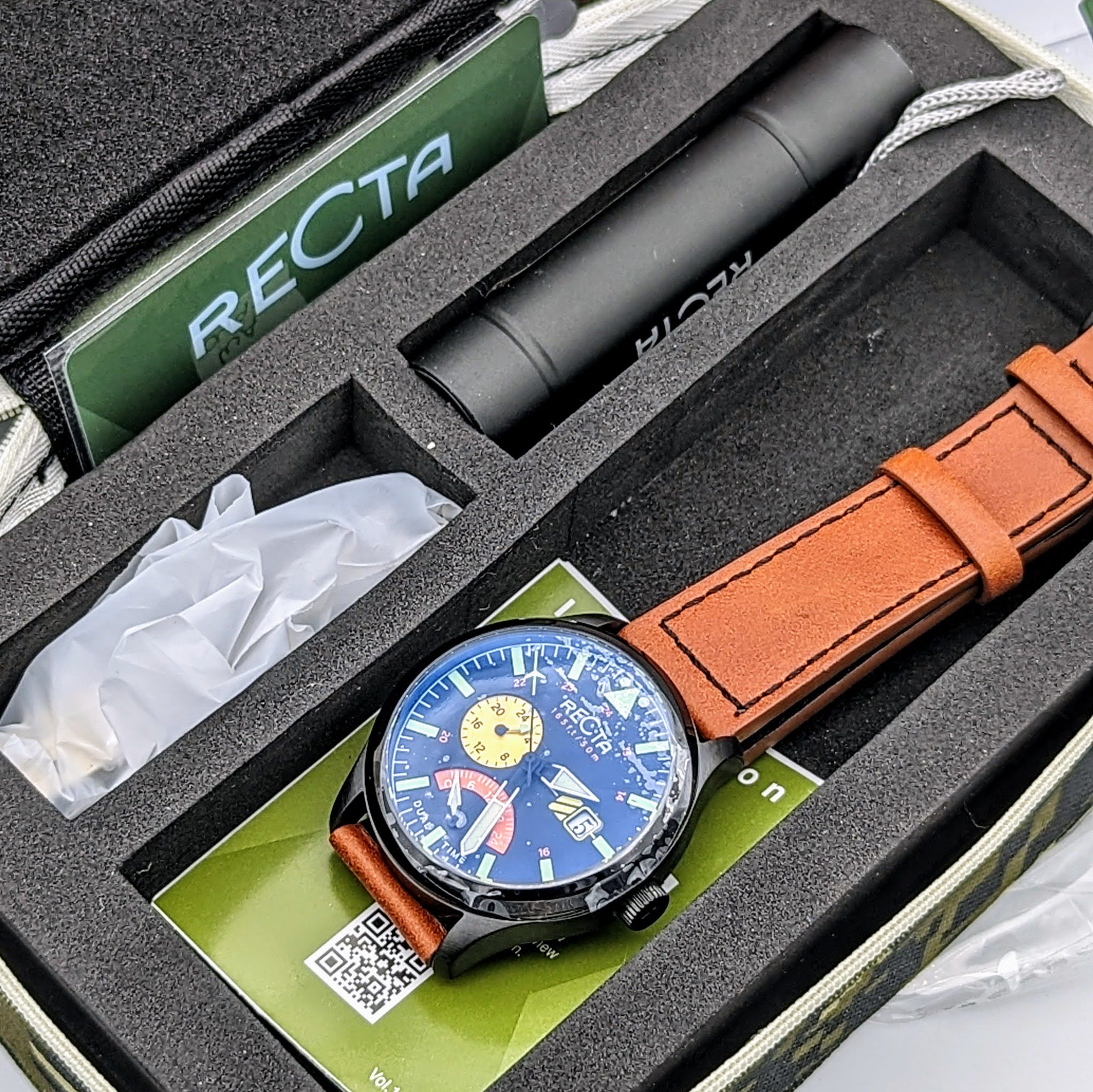 Brand-New! RECTA Veymont Multi-Function Watch With Dual Time Wristwatch FULL KIT - Image 7