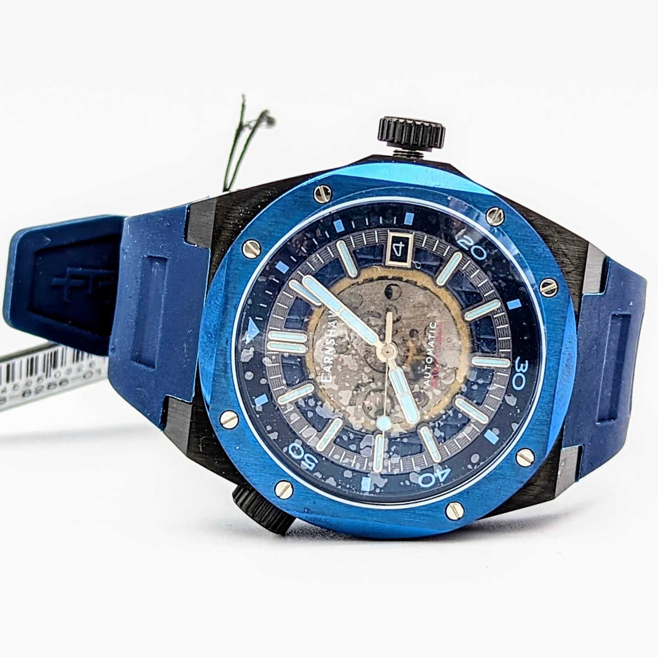 EARNSHAW Bessemer Compressor Automatic Wristwatch Mettalic Blue – BRAND NEW! In Box! - Image 7