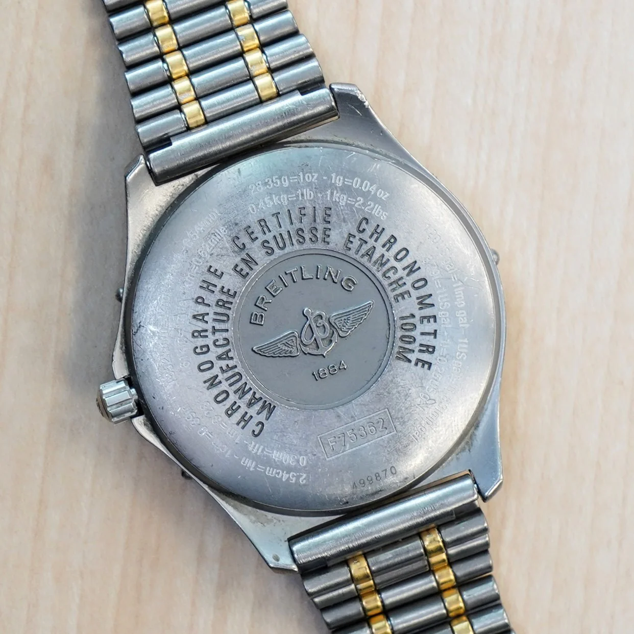 BREITLING Aerospace Navimeter Watch F75362 Perpetual Alarm Wristwatch Titanium & Gold - IN BOX! - Image 11