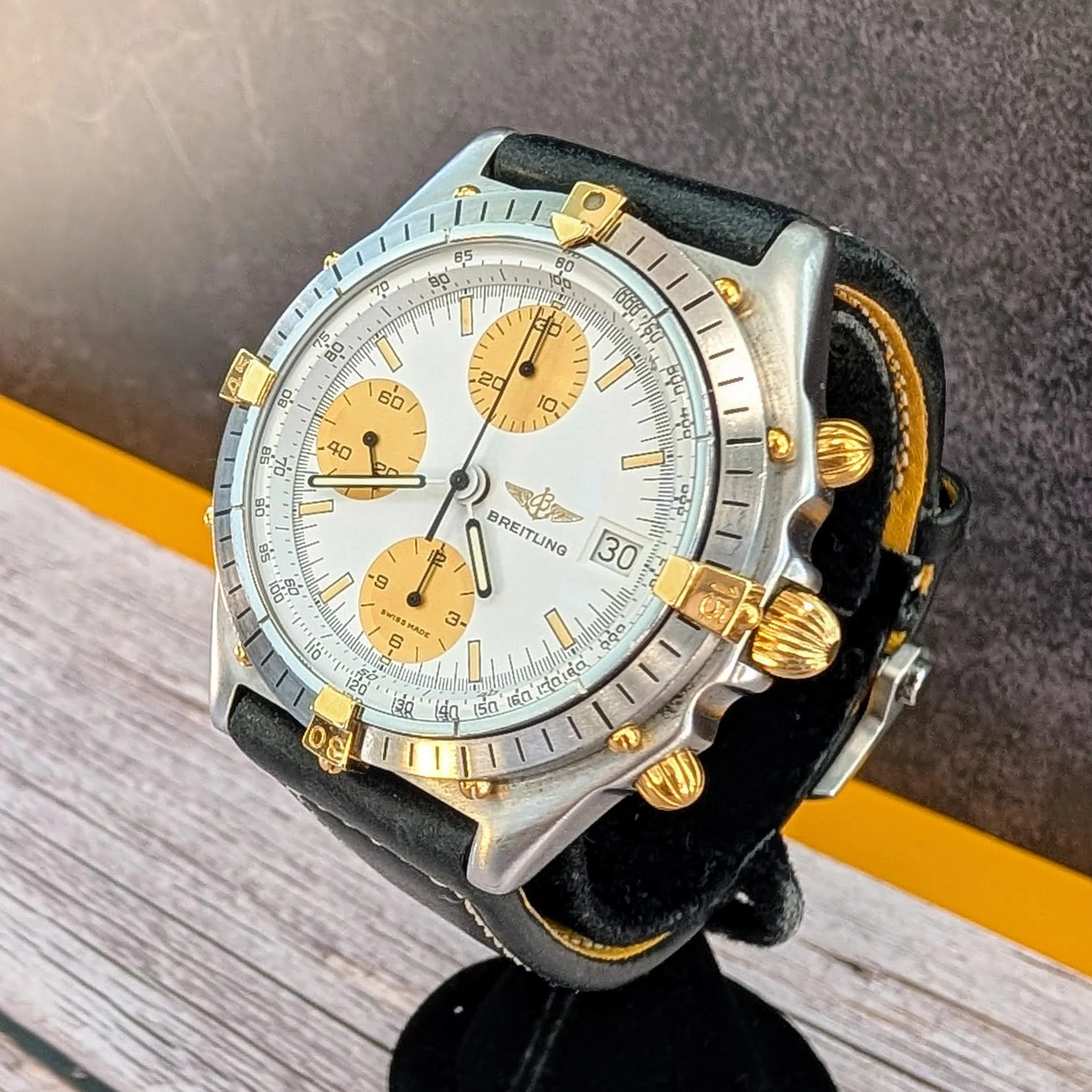 BREITLING Chronomat Watch 81950 Automatic Wristwatch White Dial 40mm Wristwatch - Image 3